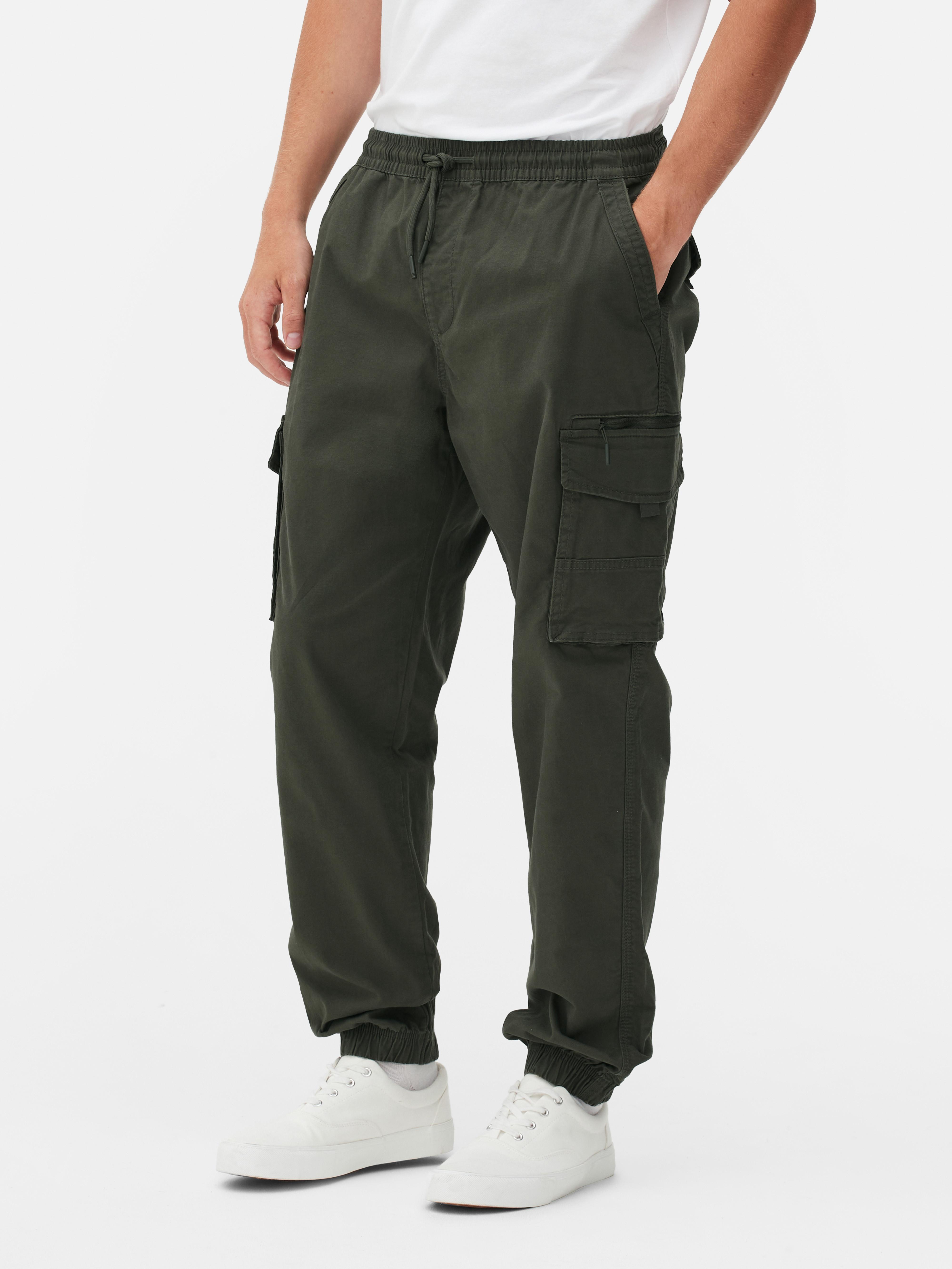 Pantalones cargo holgados con bajos elásticos