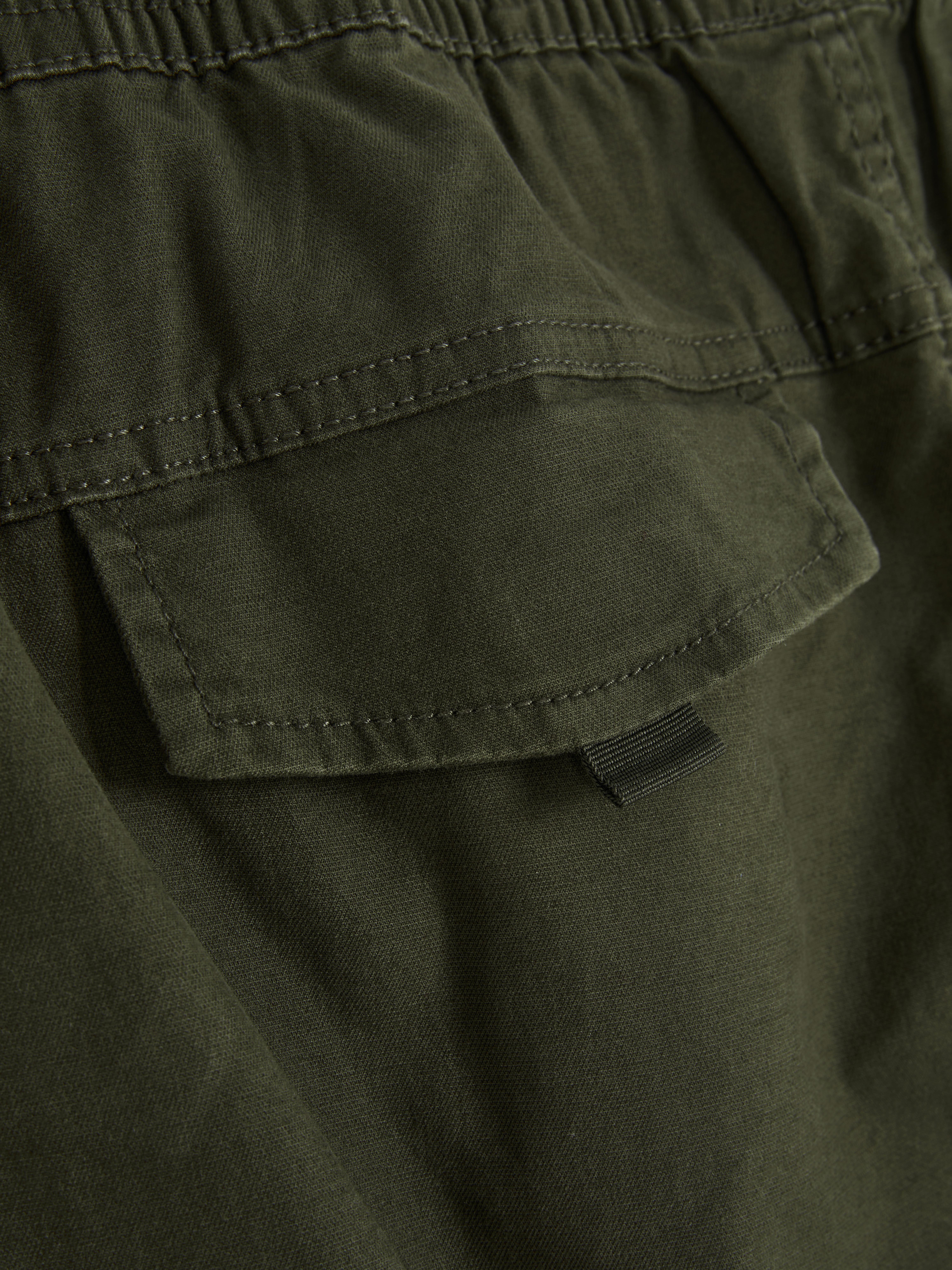 Mens Khaki Relaxed Cuff Cargo Trousers Primark