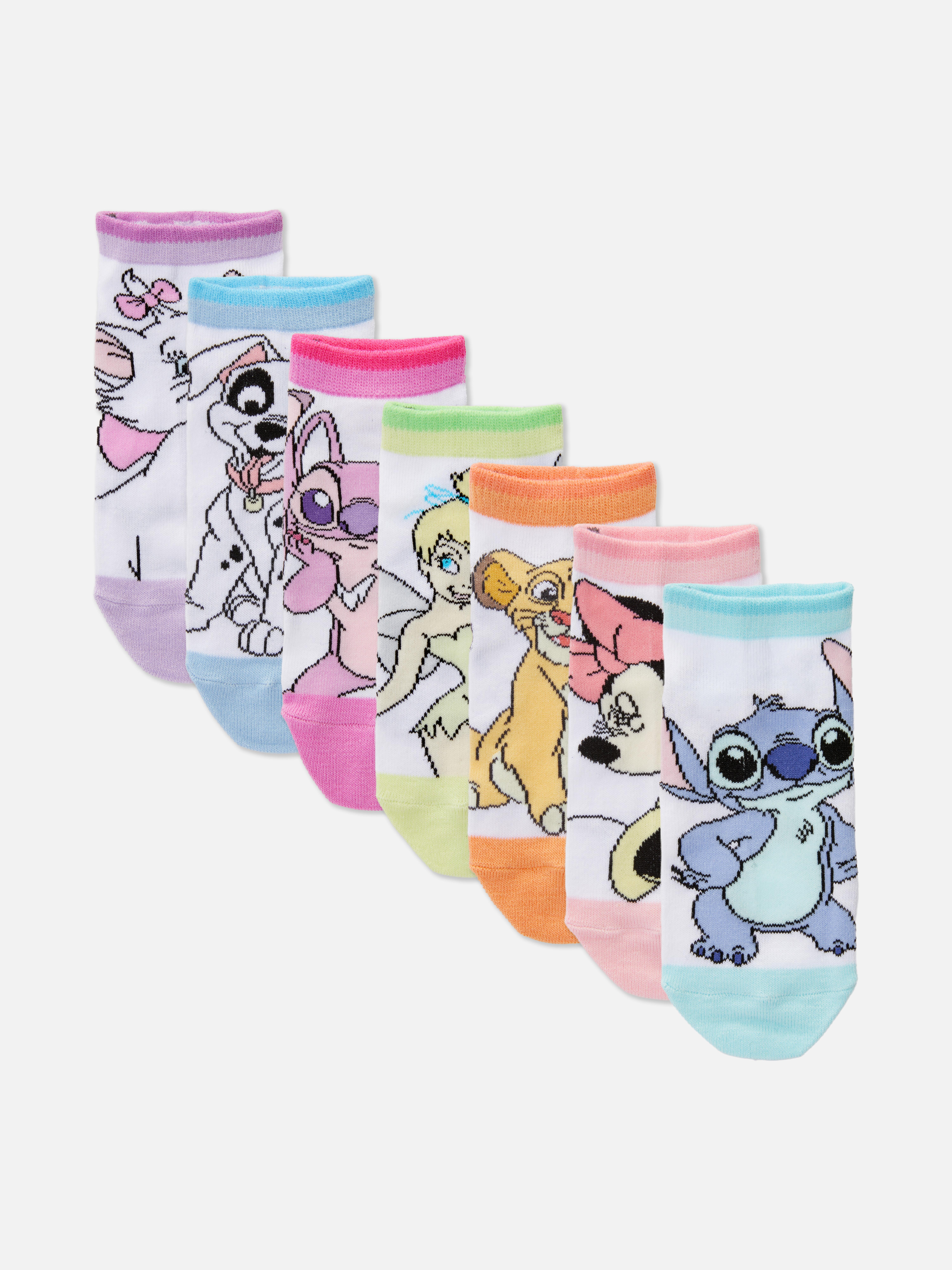 7-Pack Disney Character Ankle Socks