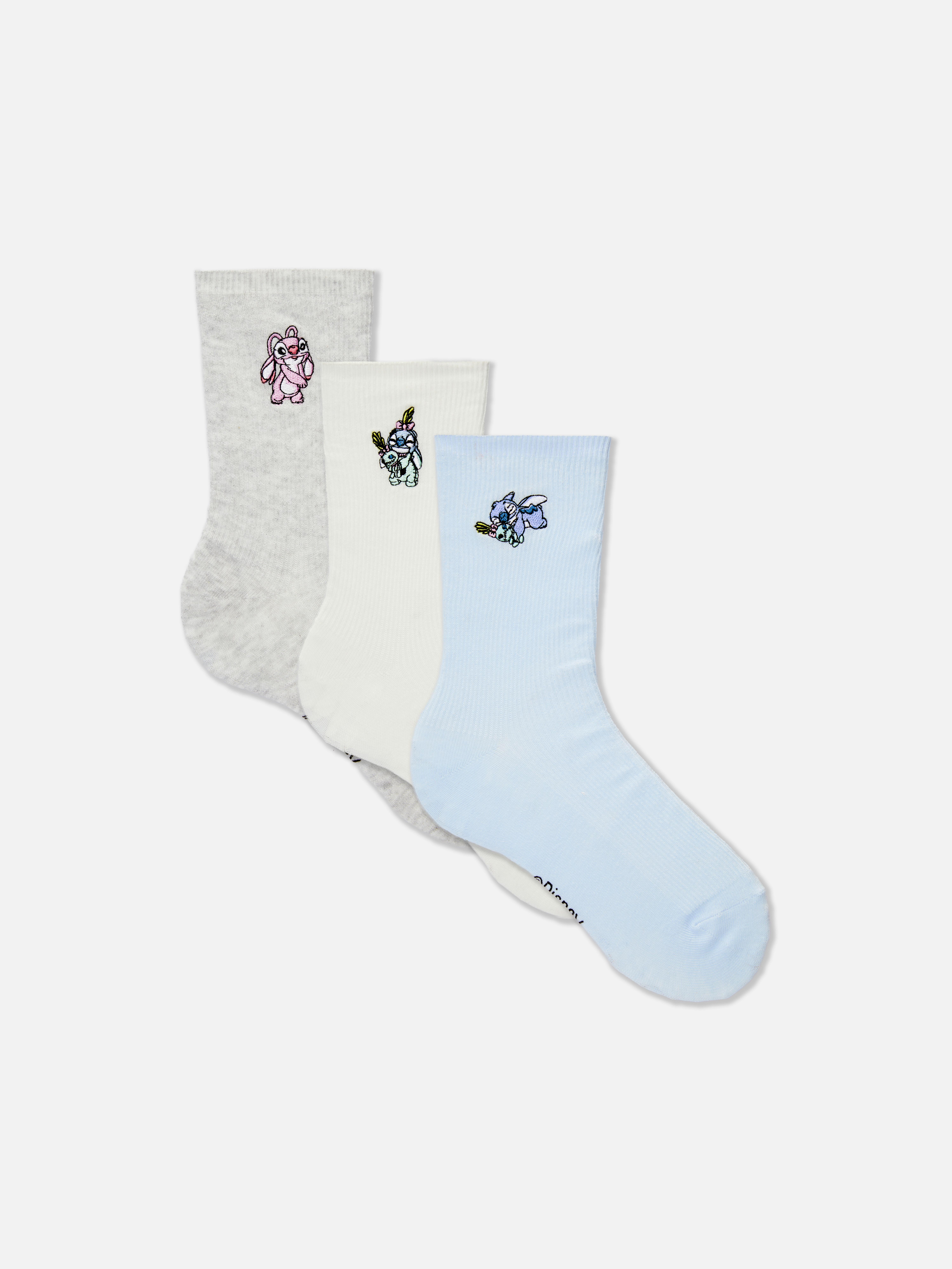 3pk Disney's Stitch & Angel Crew Socks