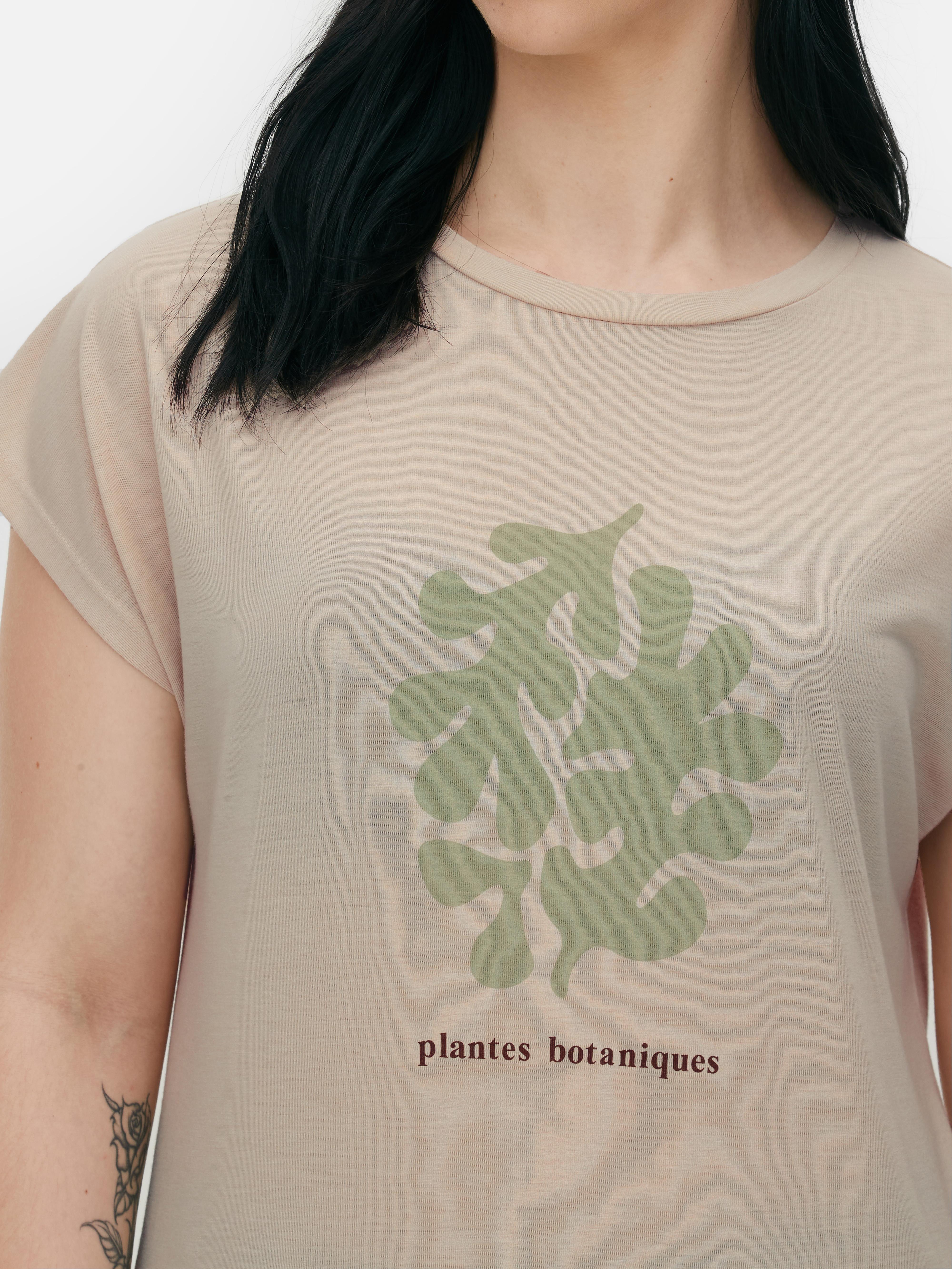 Womens Tan Crew Neck Longline Tshirt Primark