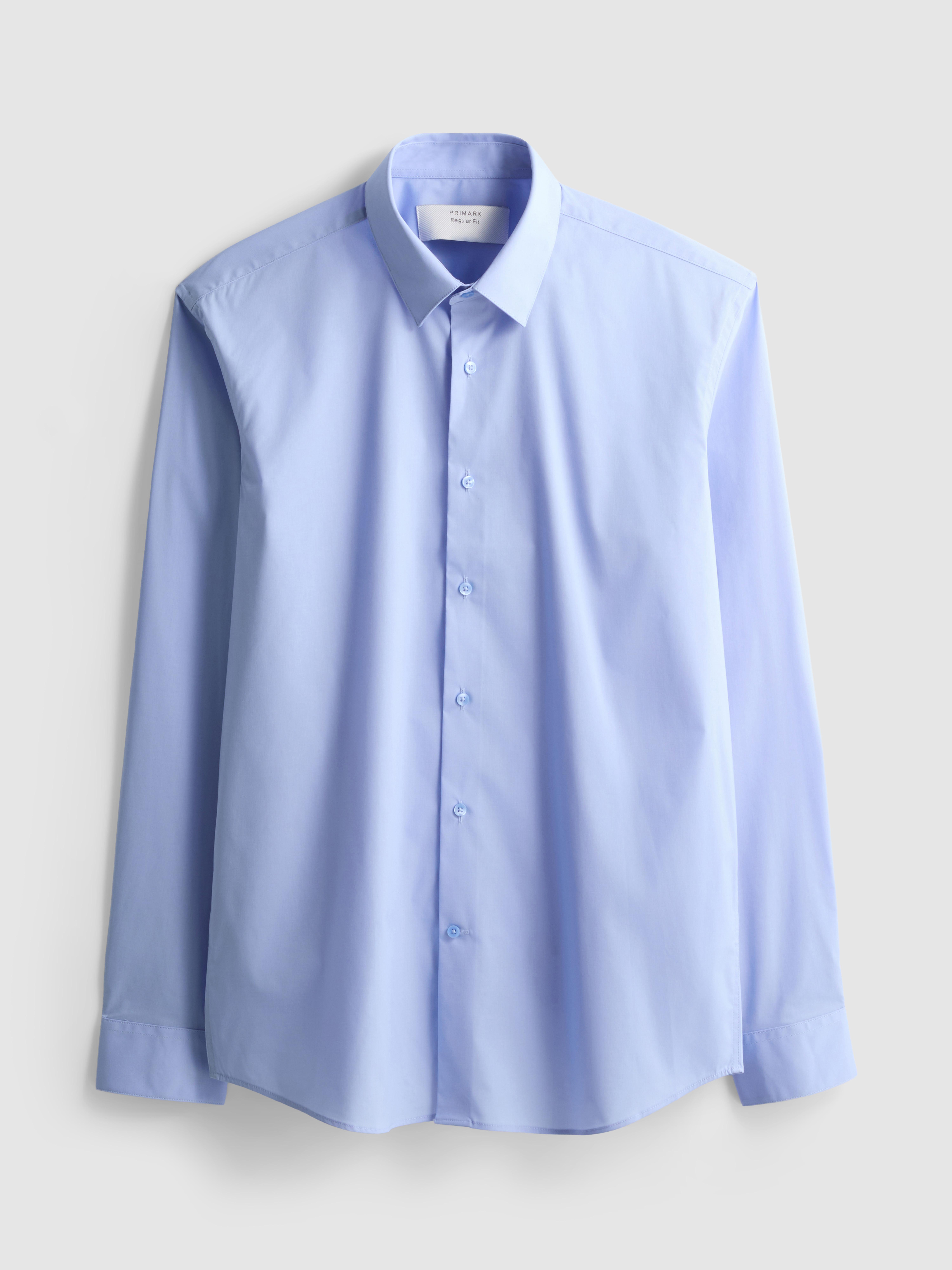 Stretch overhemd, regular fit Blauw