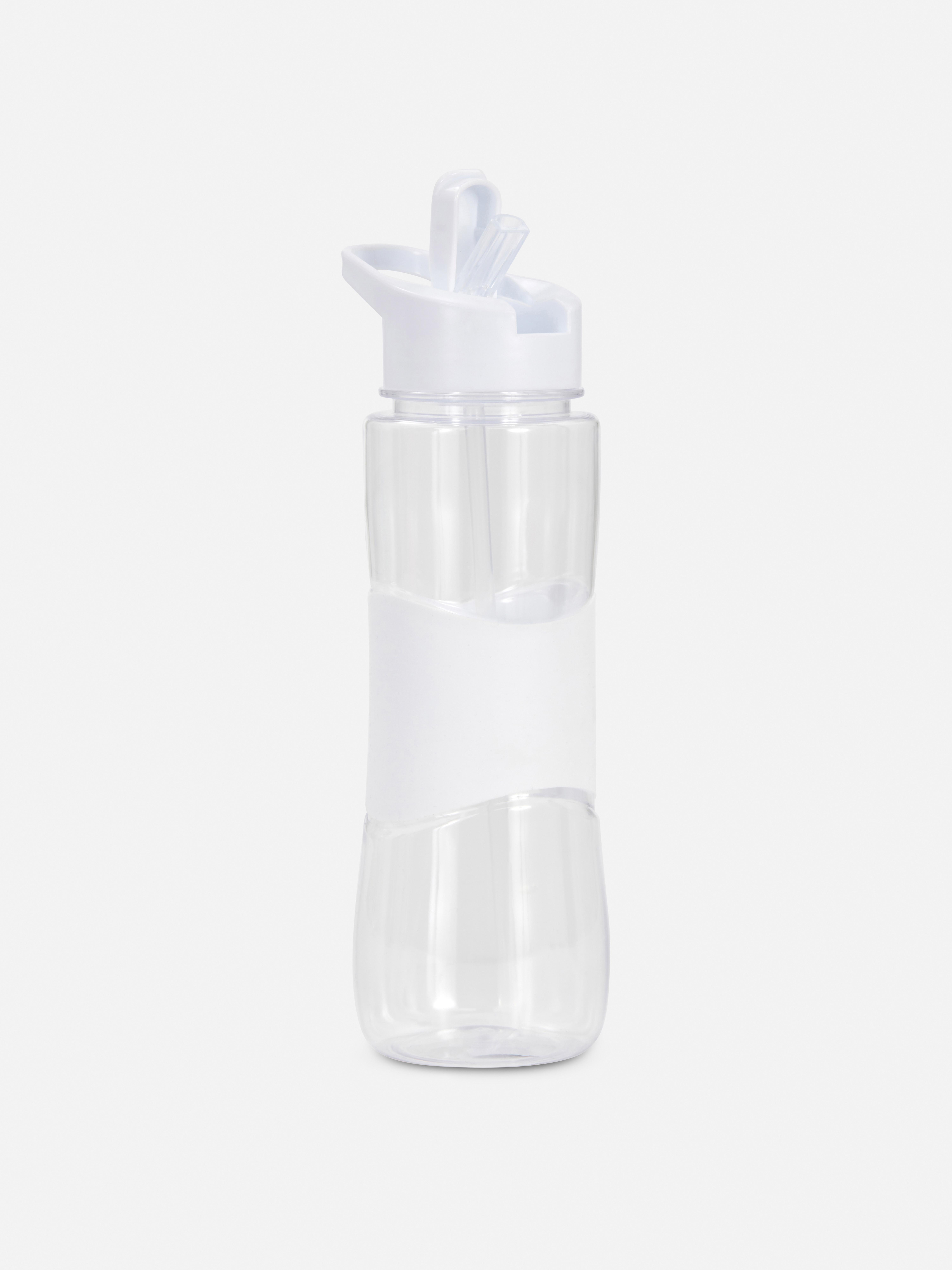 Botella de agua con pajita incorporada