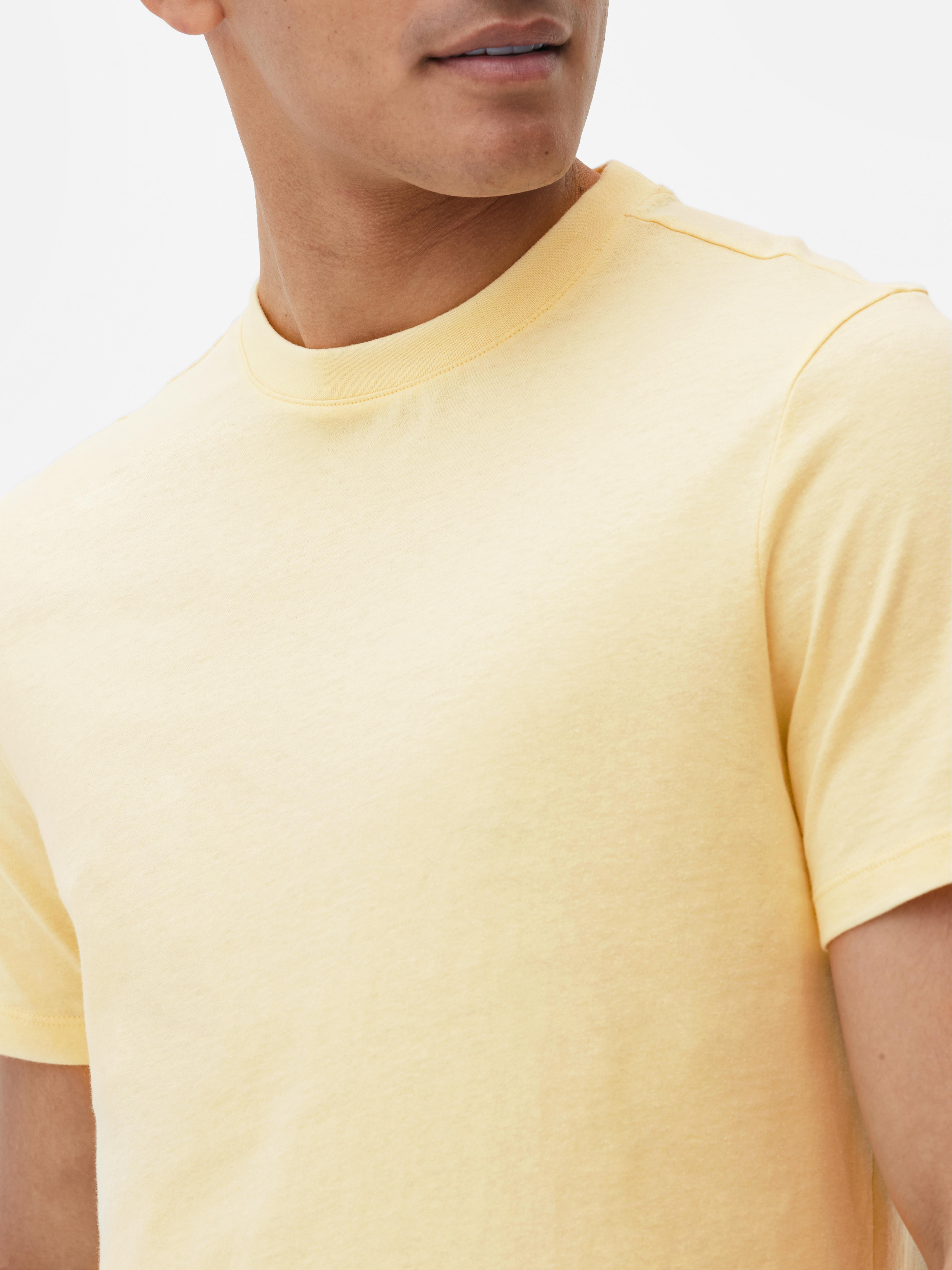 Men's Yellow Regular Fit TShirt Primark