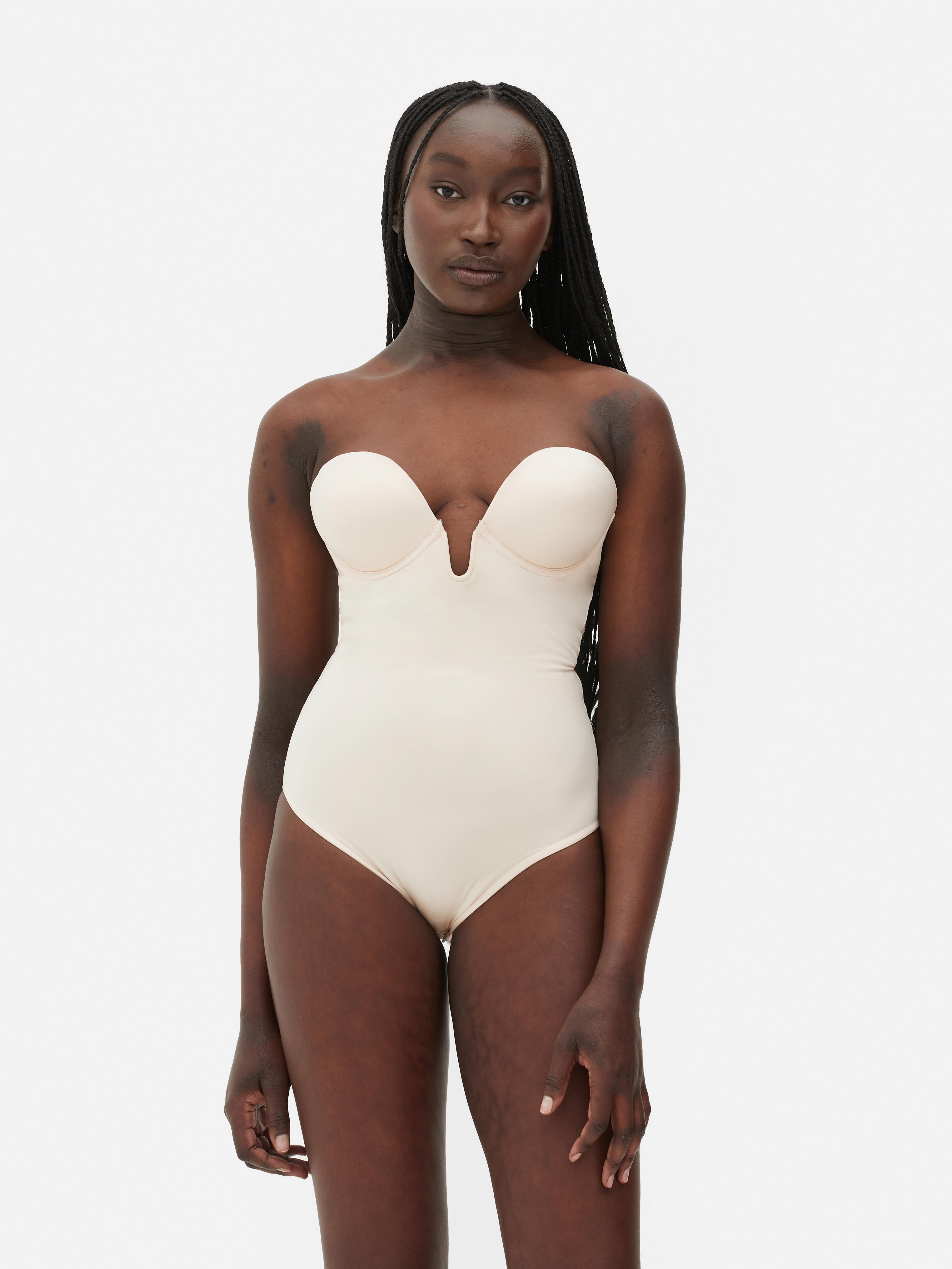 Women's Oyster Shapewear Plunge Cupped Bodysuit Primark