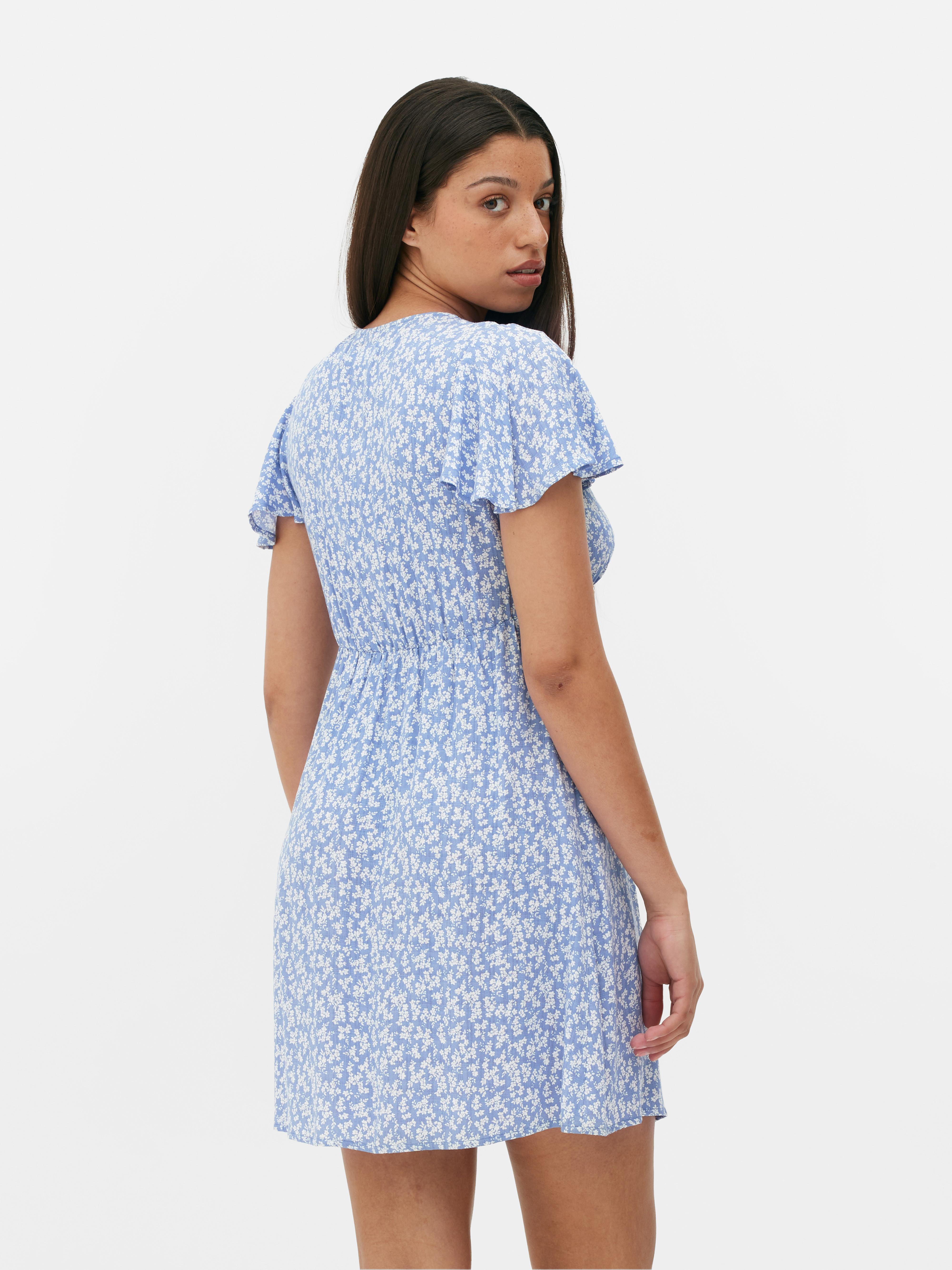 Women's Light Blue Short Sleeve Mini Dress | Penneys