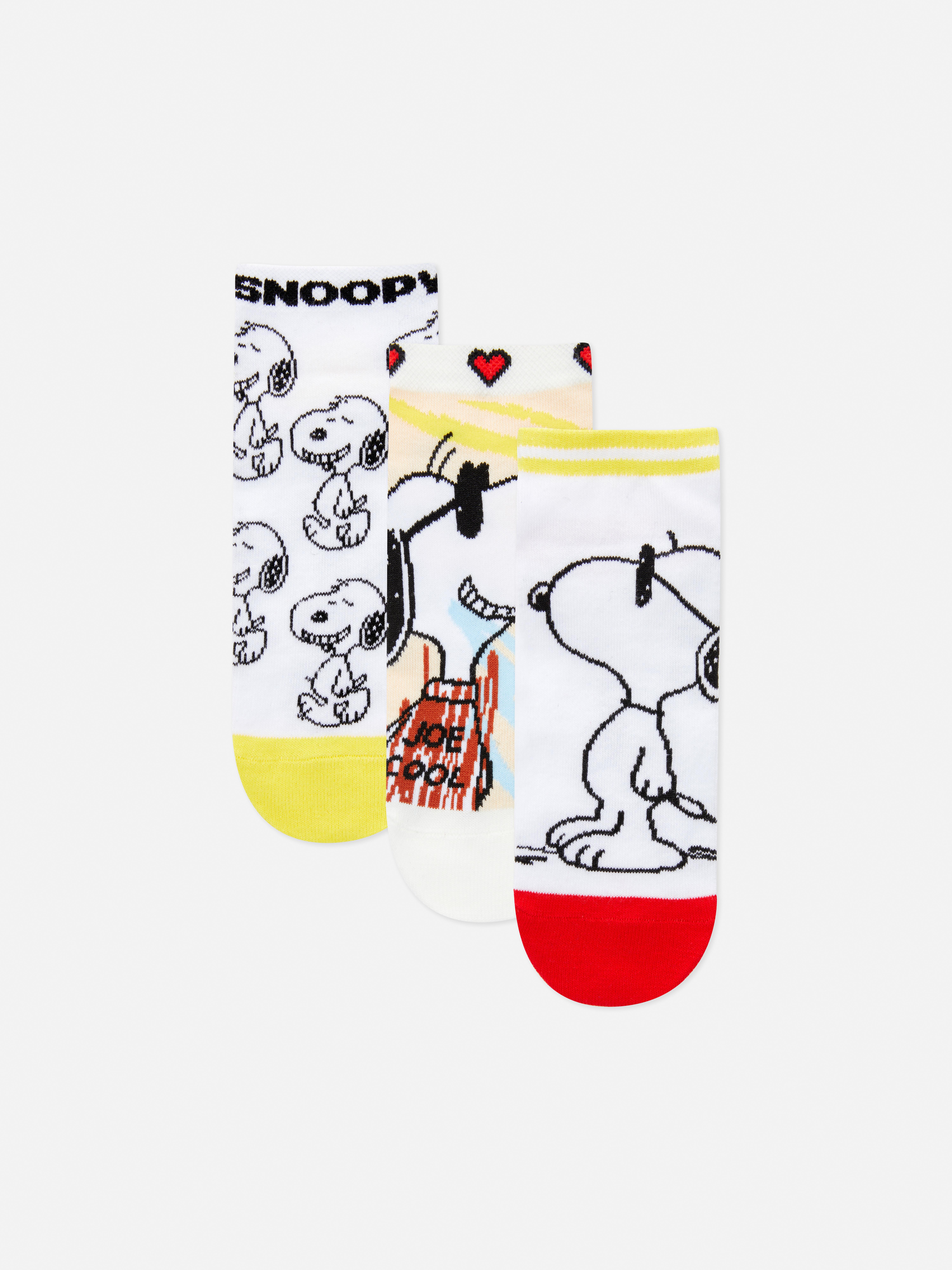 3-Pack Peanuts Snoopy Sneaker Socks