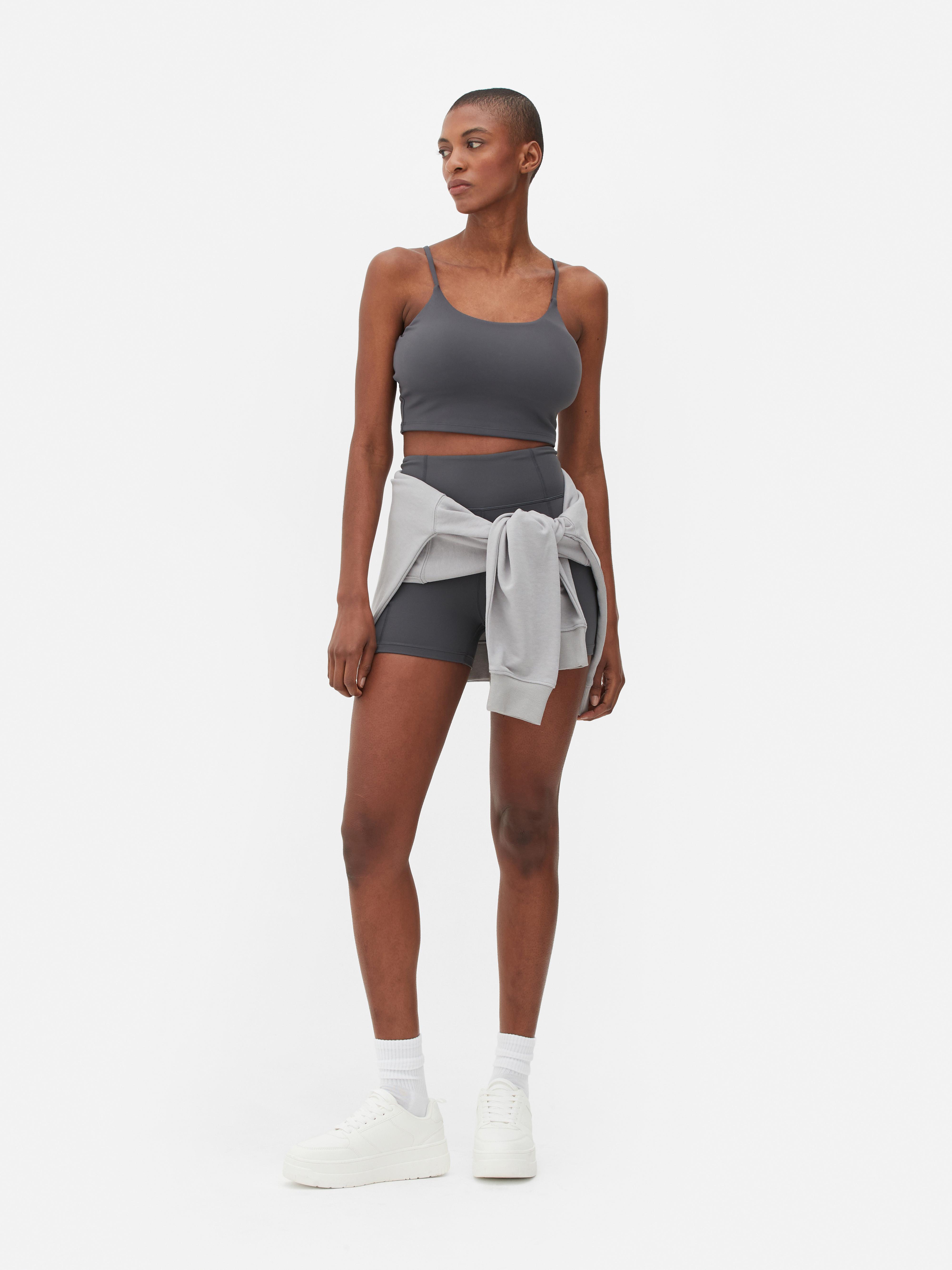 Womens Grey Performance Cropped Cami