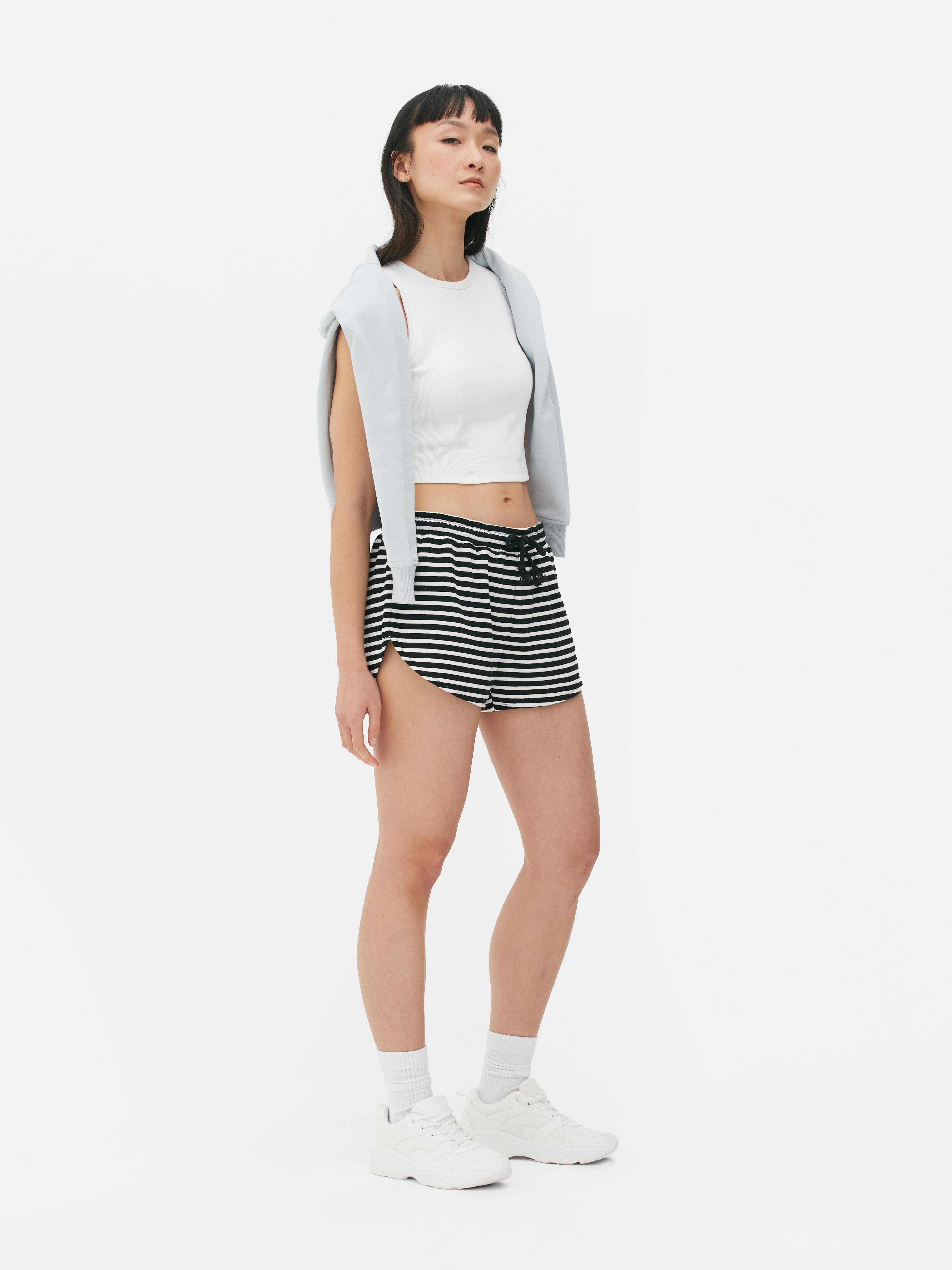 Stripe Print Runner Shorts