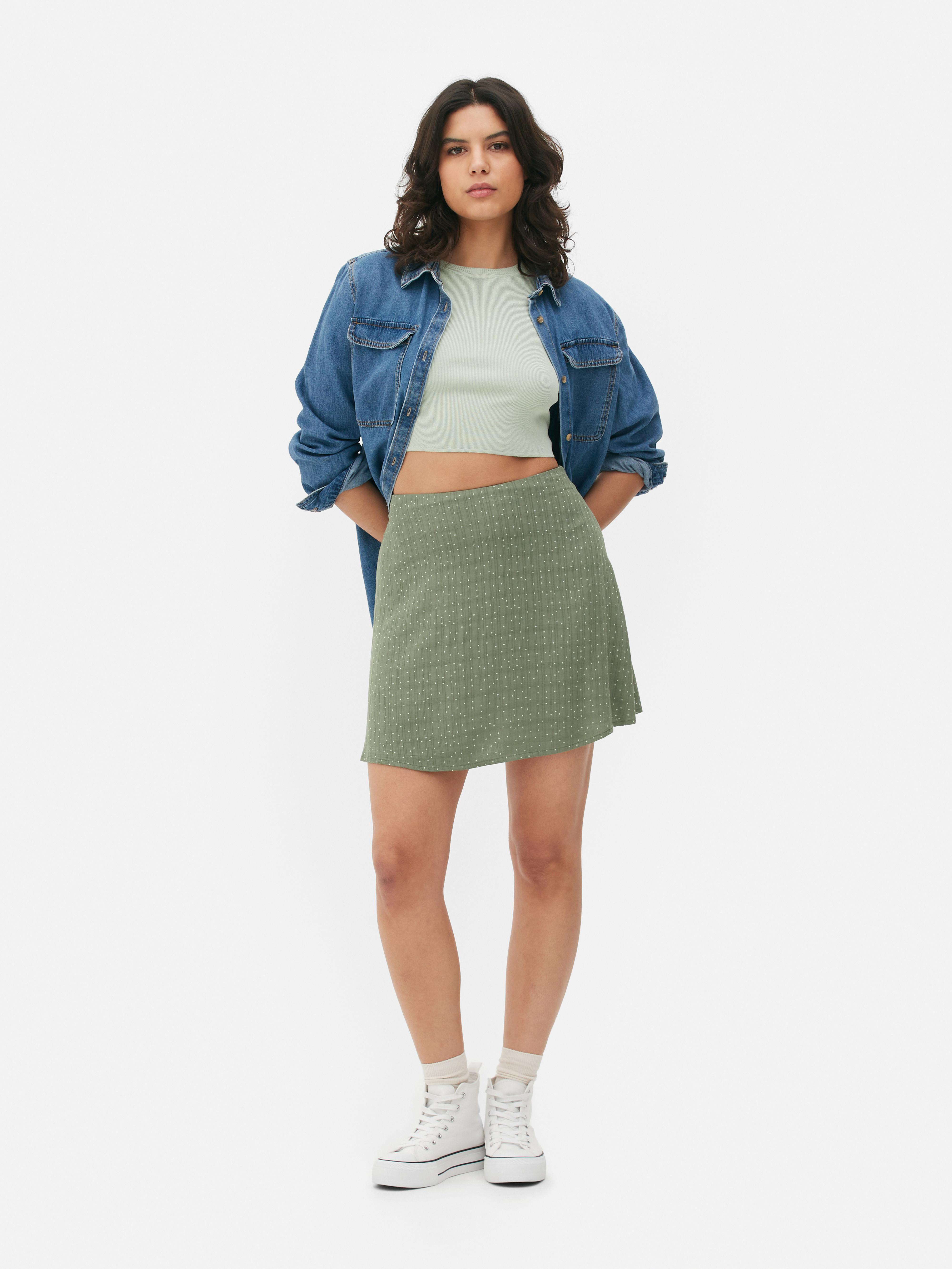 Mini-jupe texturée