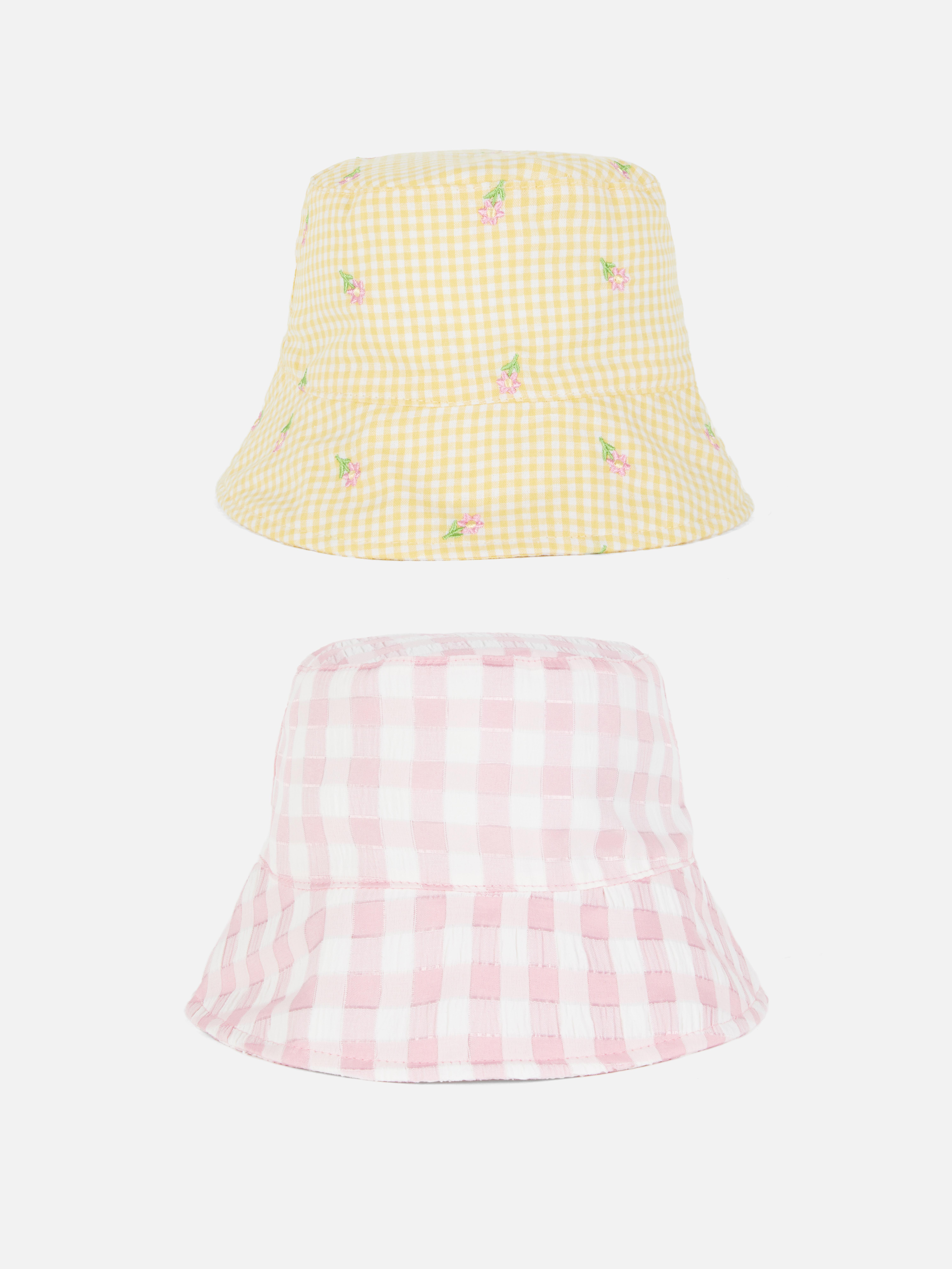 2-Pack Embroidered Bucket Hats