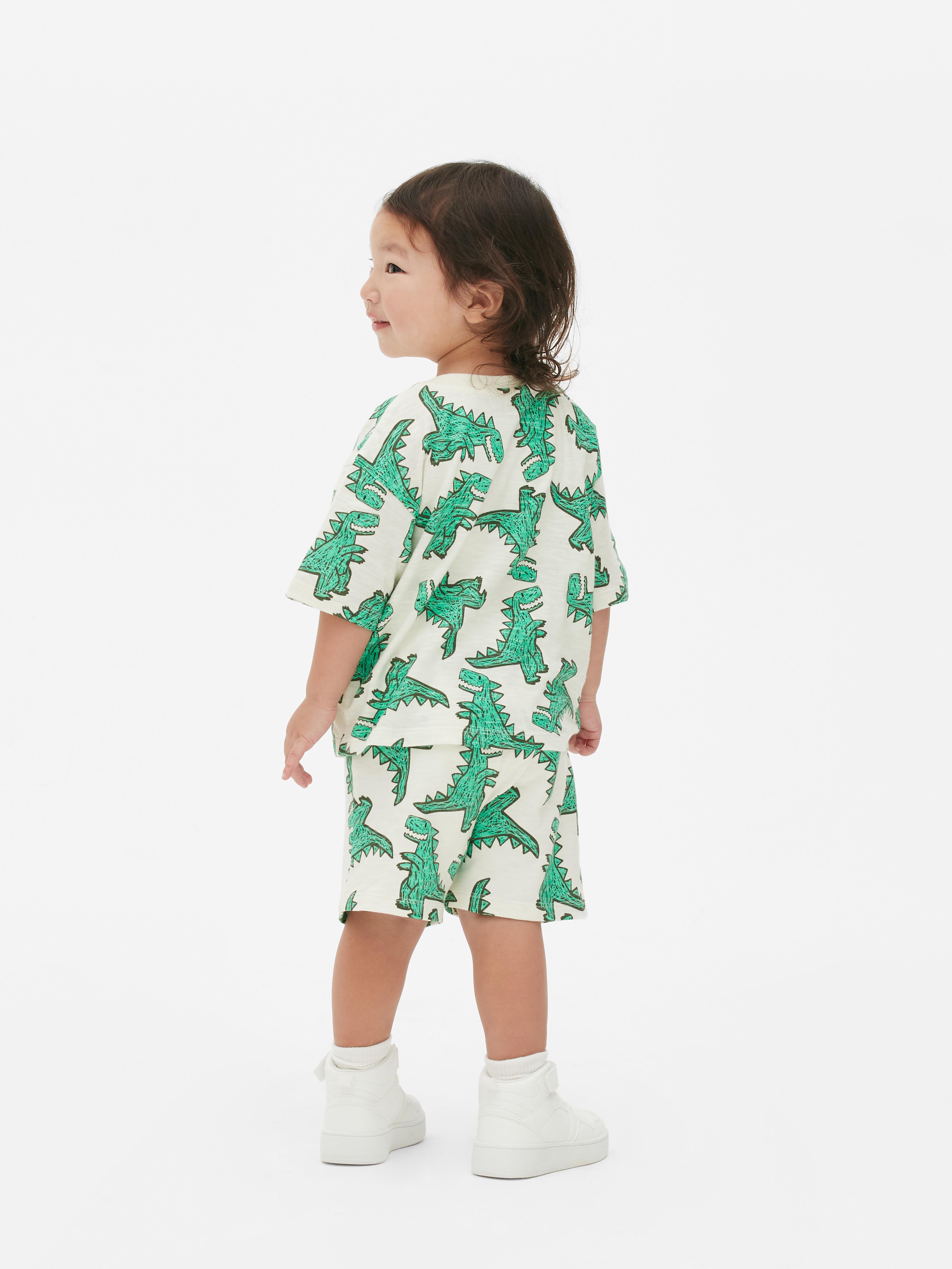 Baby Boys Green Dinosaur T-shirt and Shorts Co-ord Set | Primark
