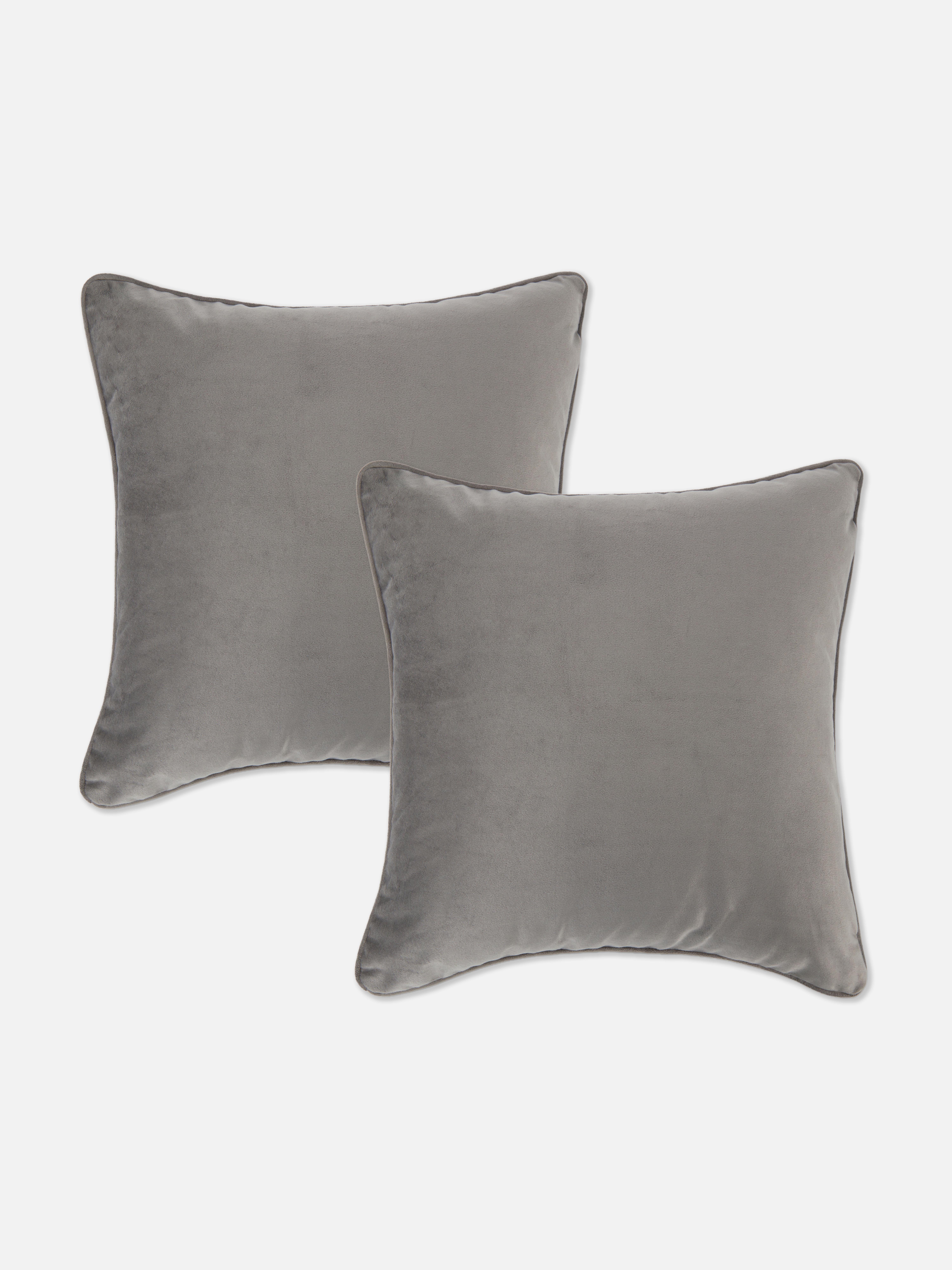 2pk Velvet Cushion Covers