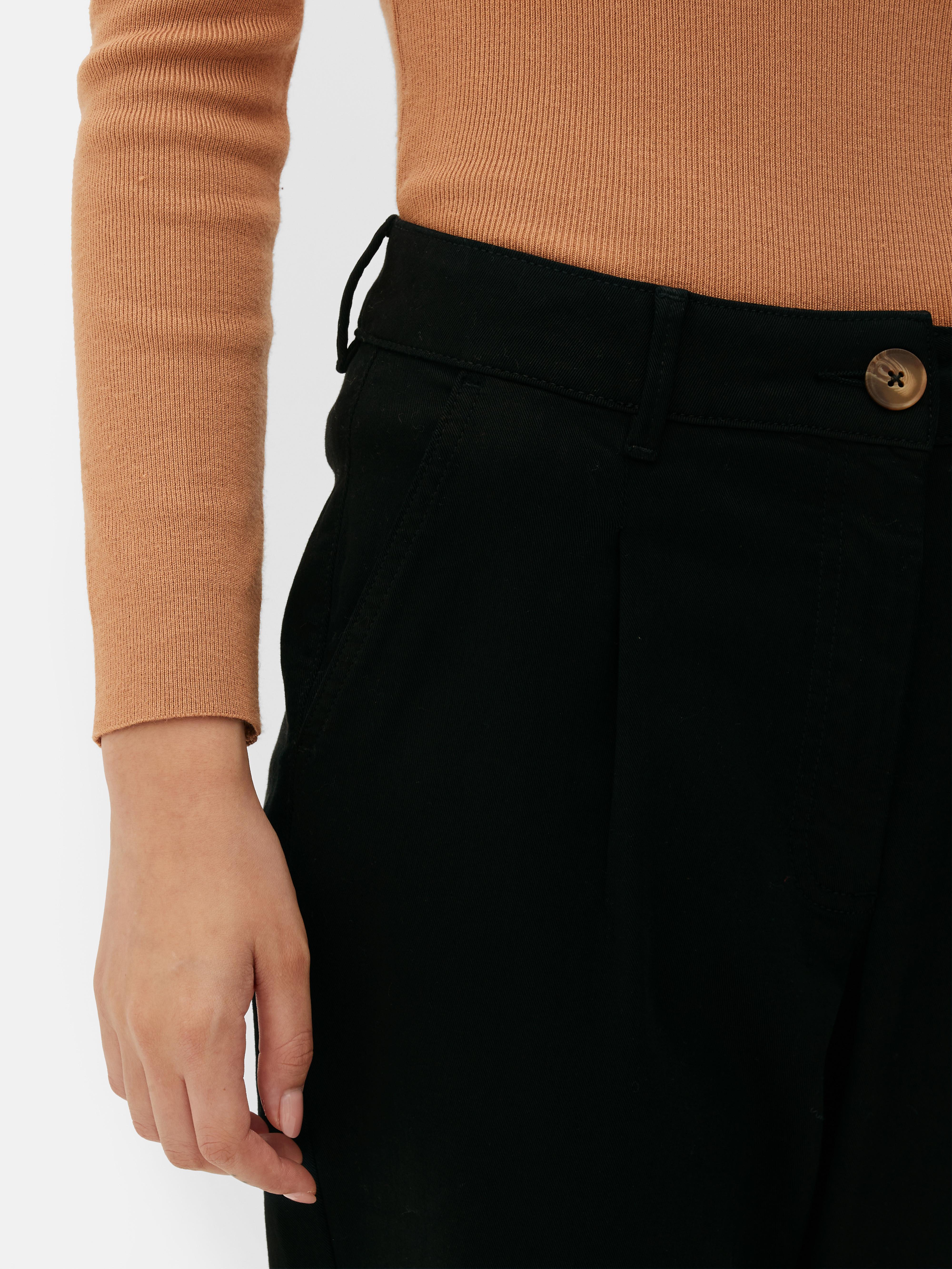 Womens Black Tapered Fit Chinos | Primark