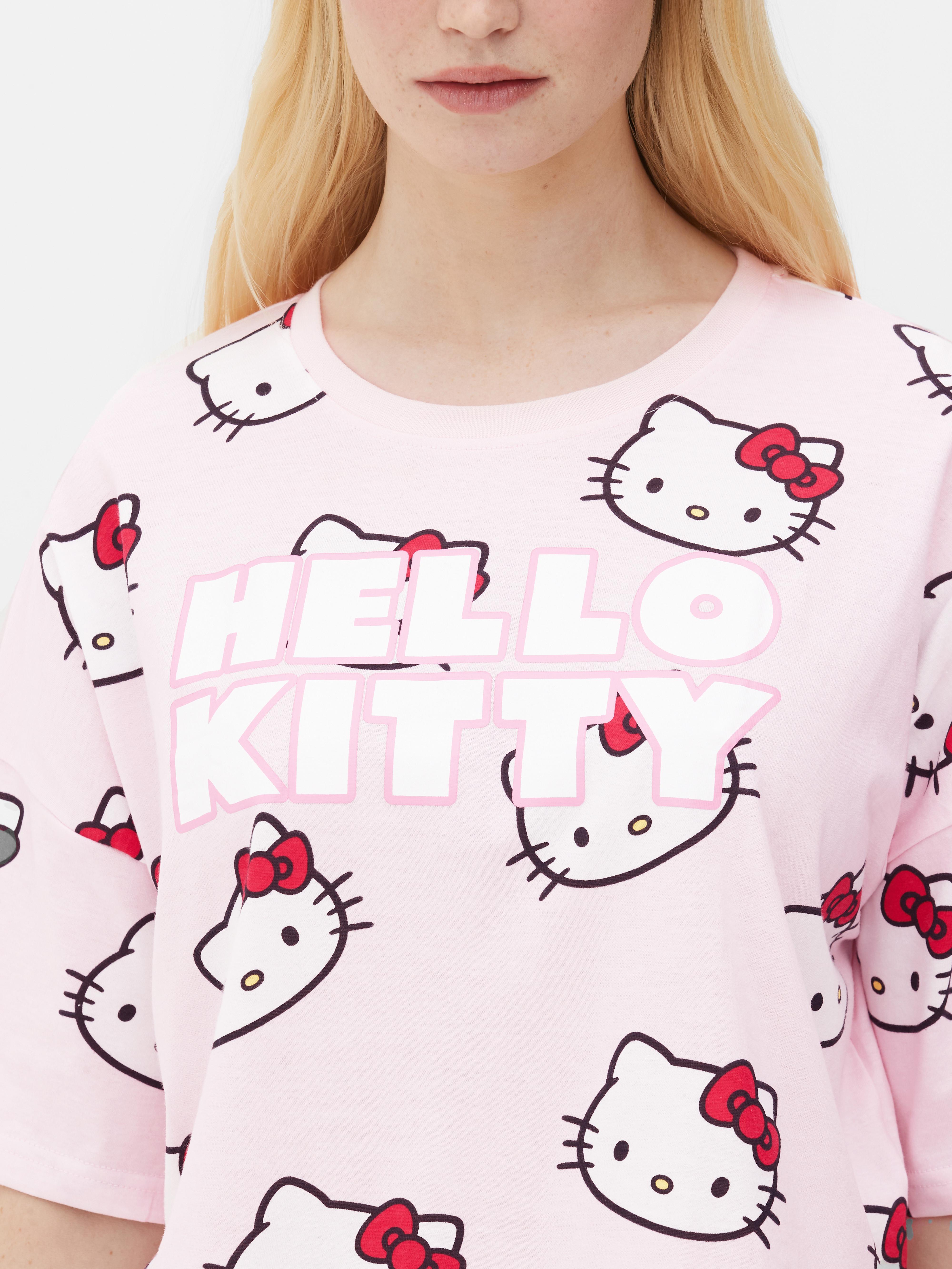 Pigiama in cotone con stampa Hello Kitty