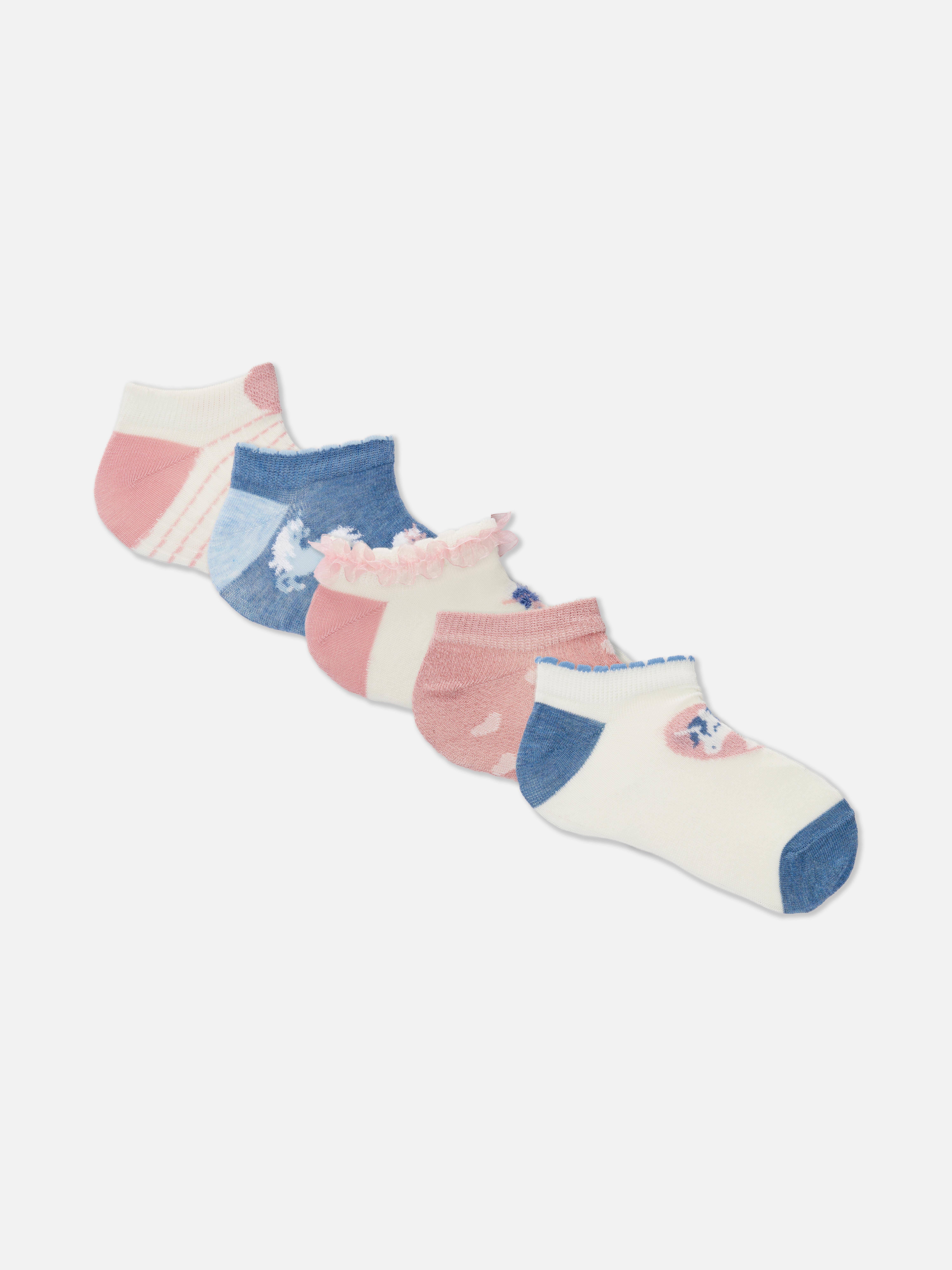 5pk Unicorn Trainer Socks