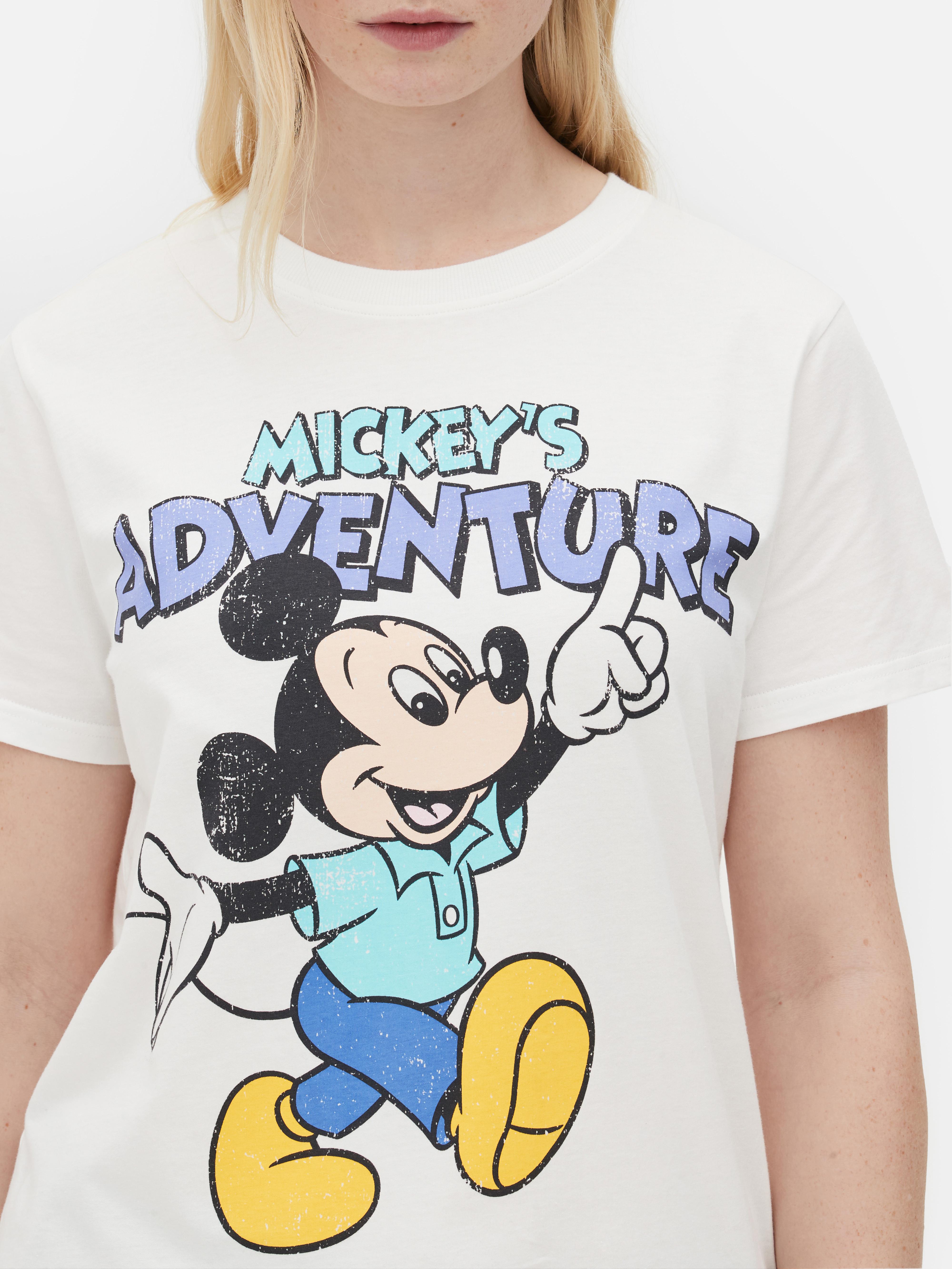 Women s Ivory Disney s Mickey Mouse Printed T Shirt Primark