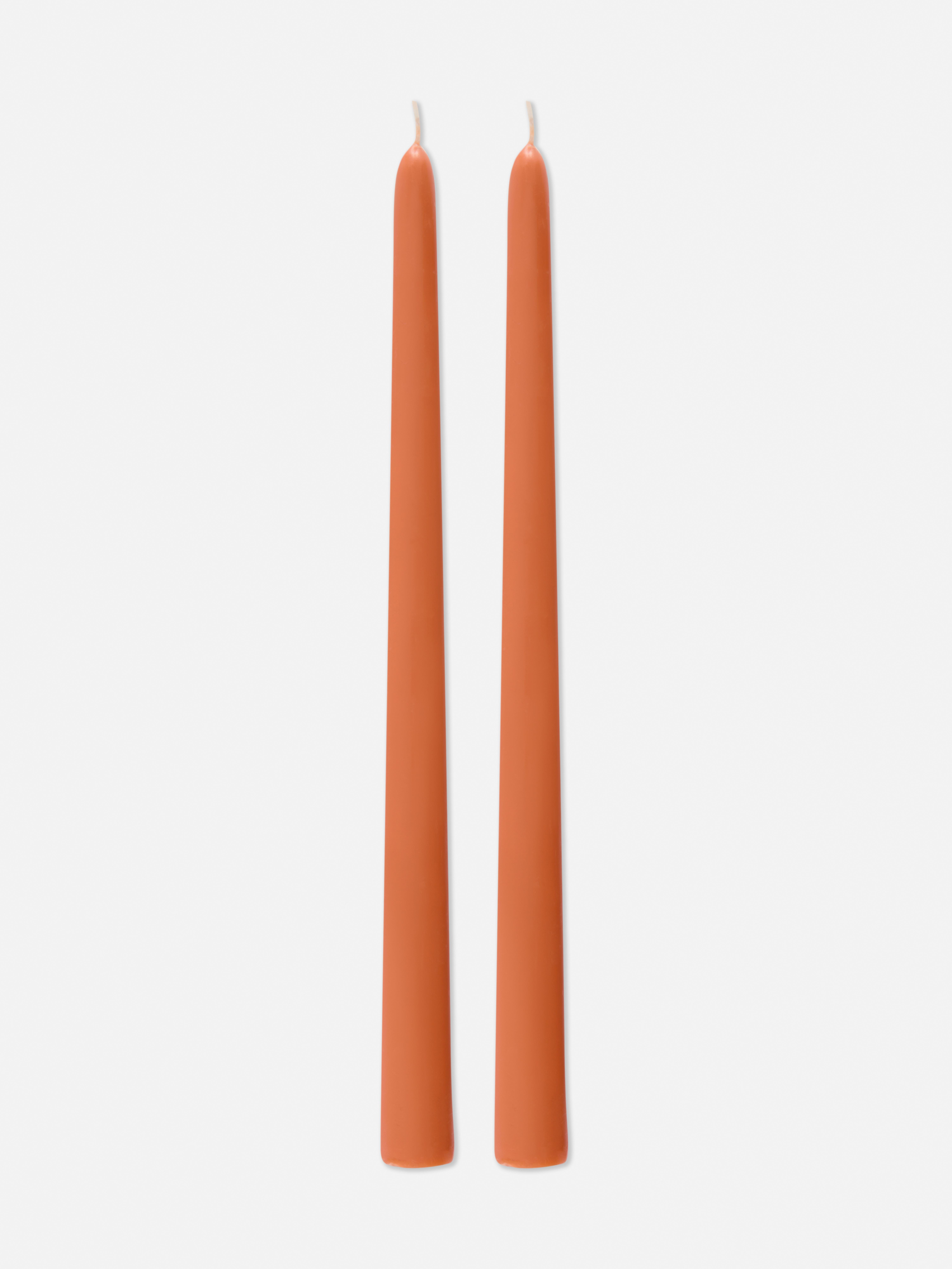 Dinerkaarsen, set van 2 Bruinrood