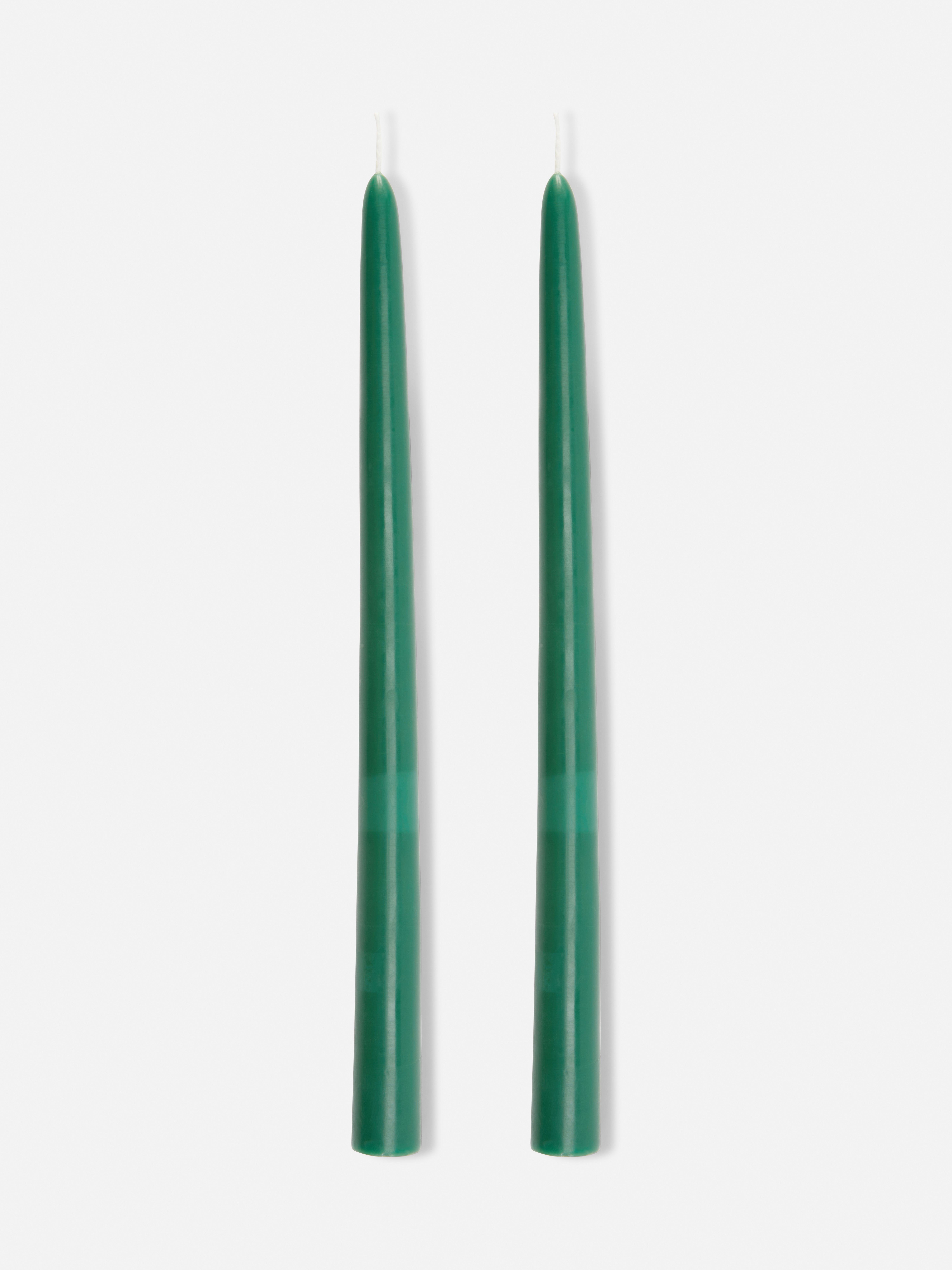 Lot de 2 chandelles Vert foncé