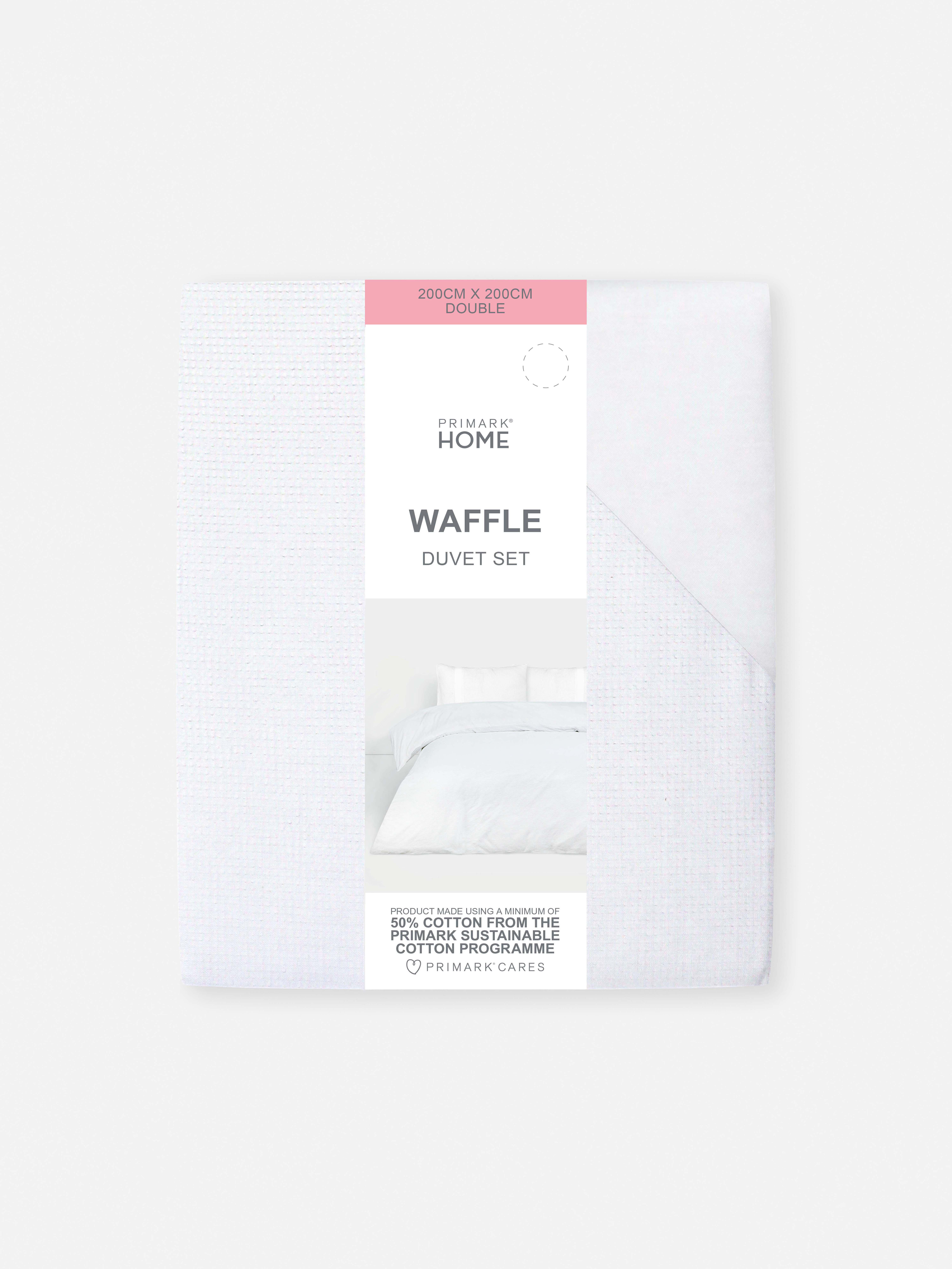 Waffle Double Duvet Set