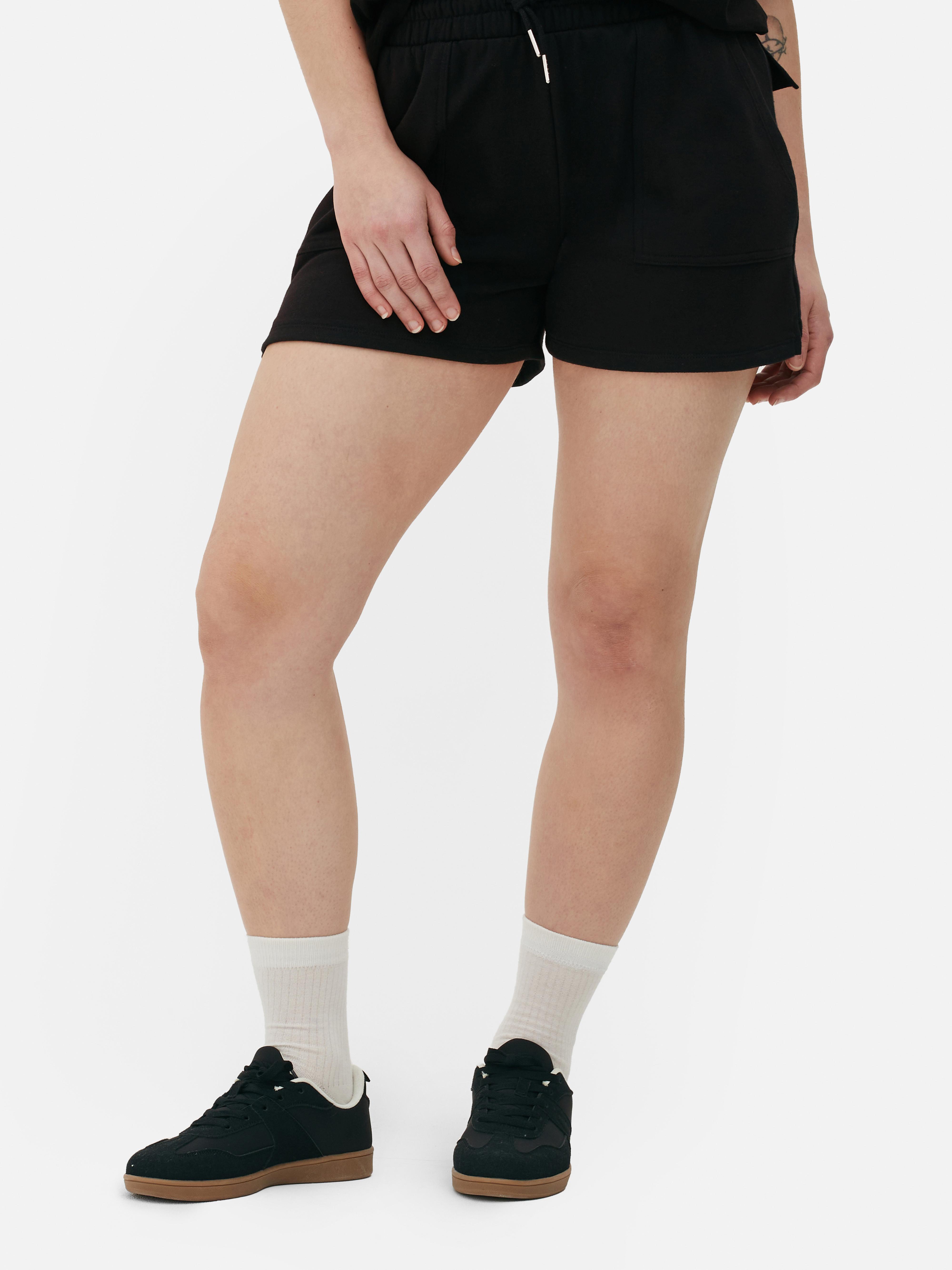 Women's Black Jersey MidLength Shorts Primark
