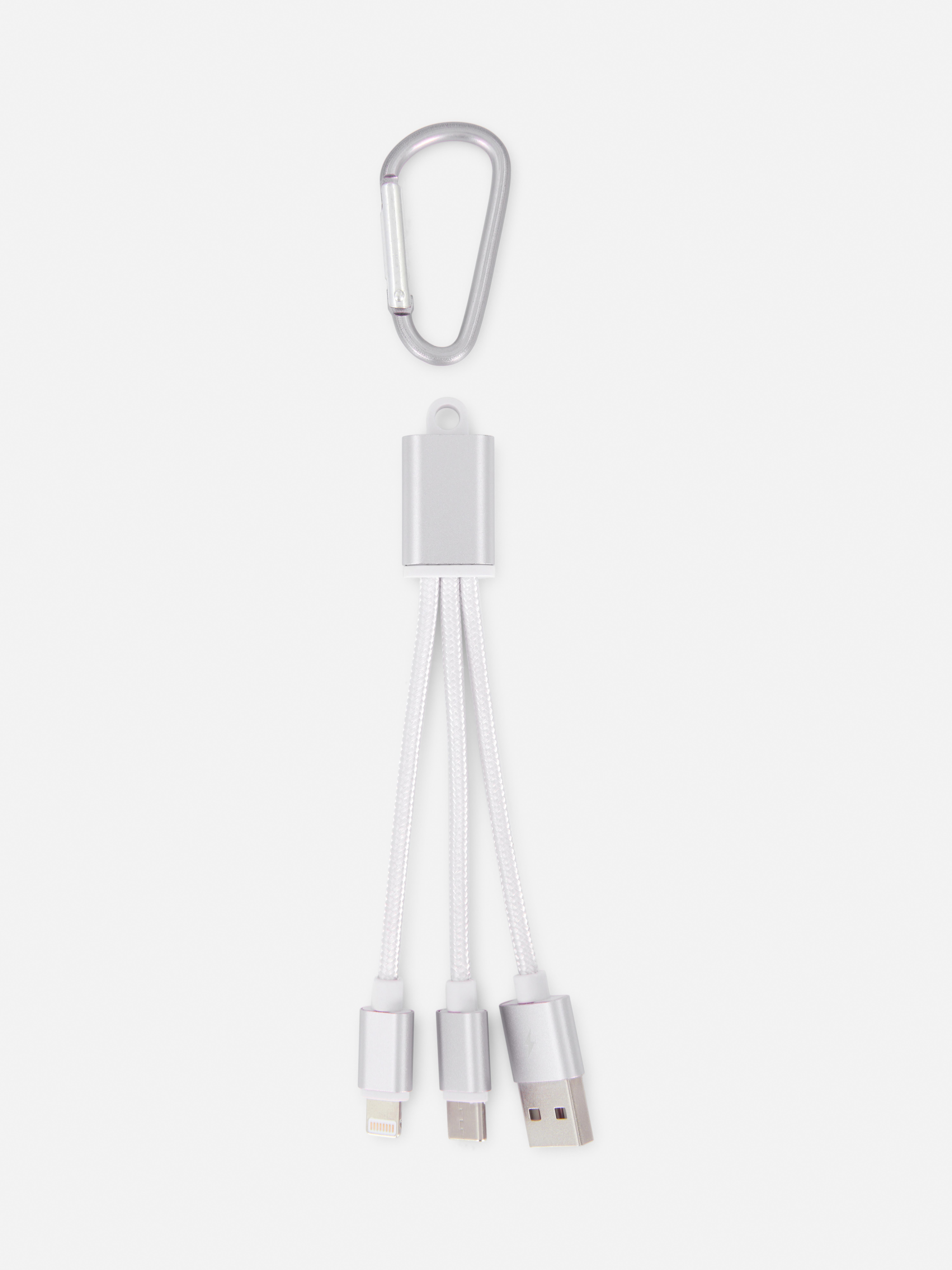2-in-1 Charger Cable Silver