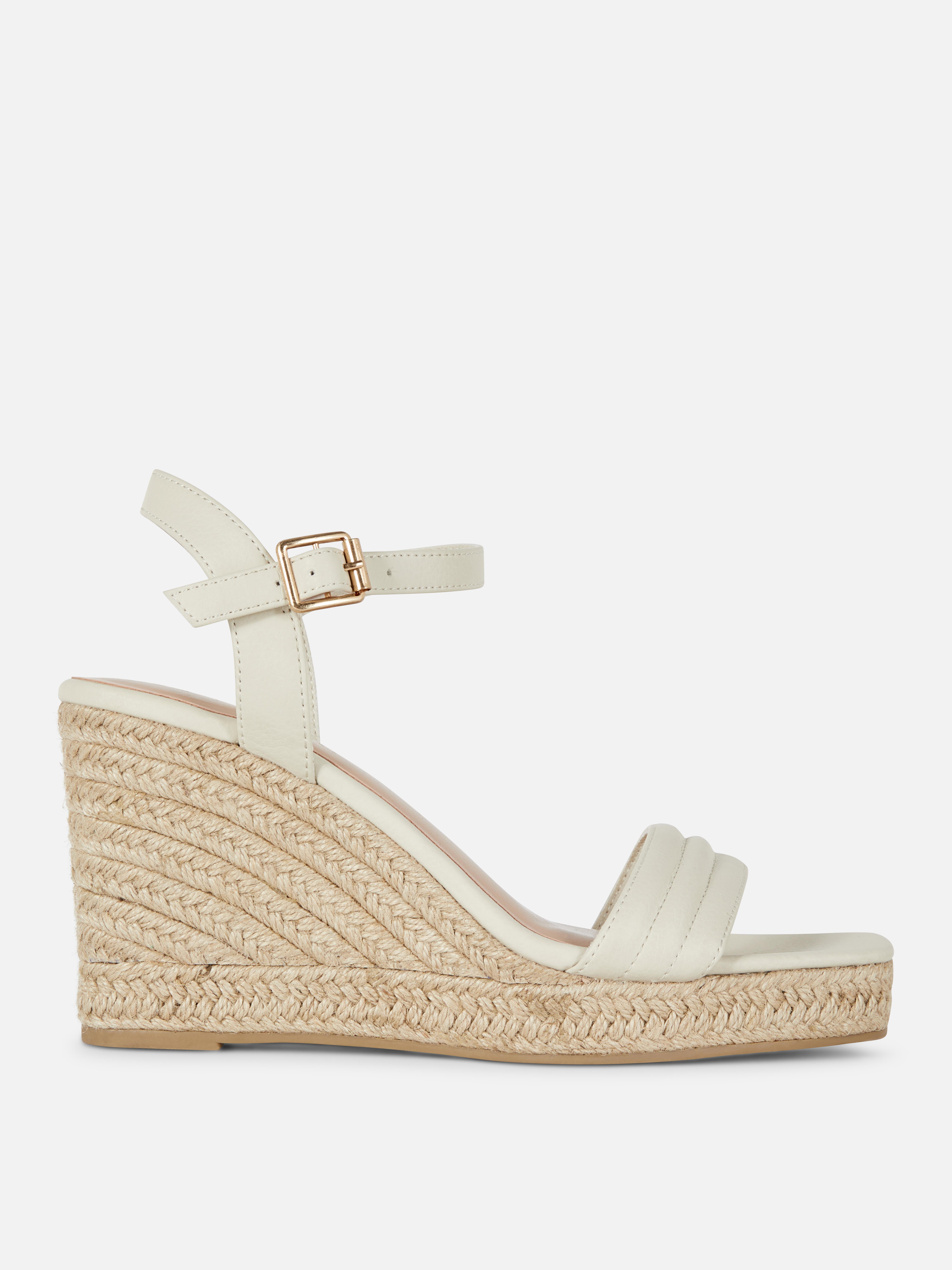 Padded Strap Wedge Sandals