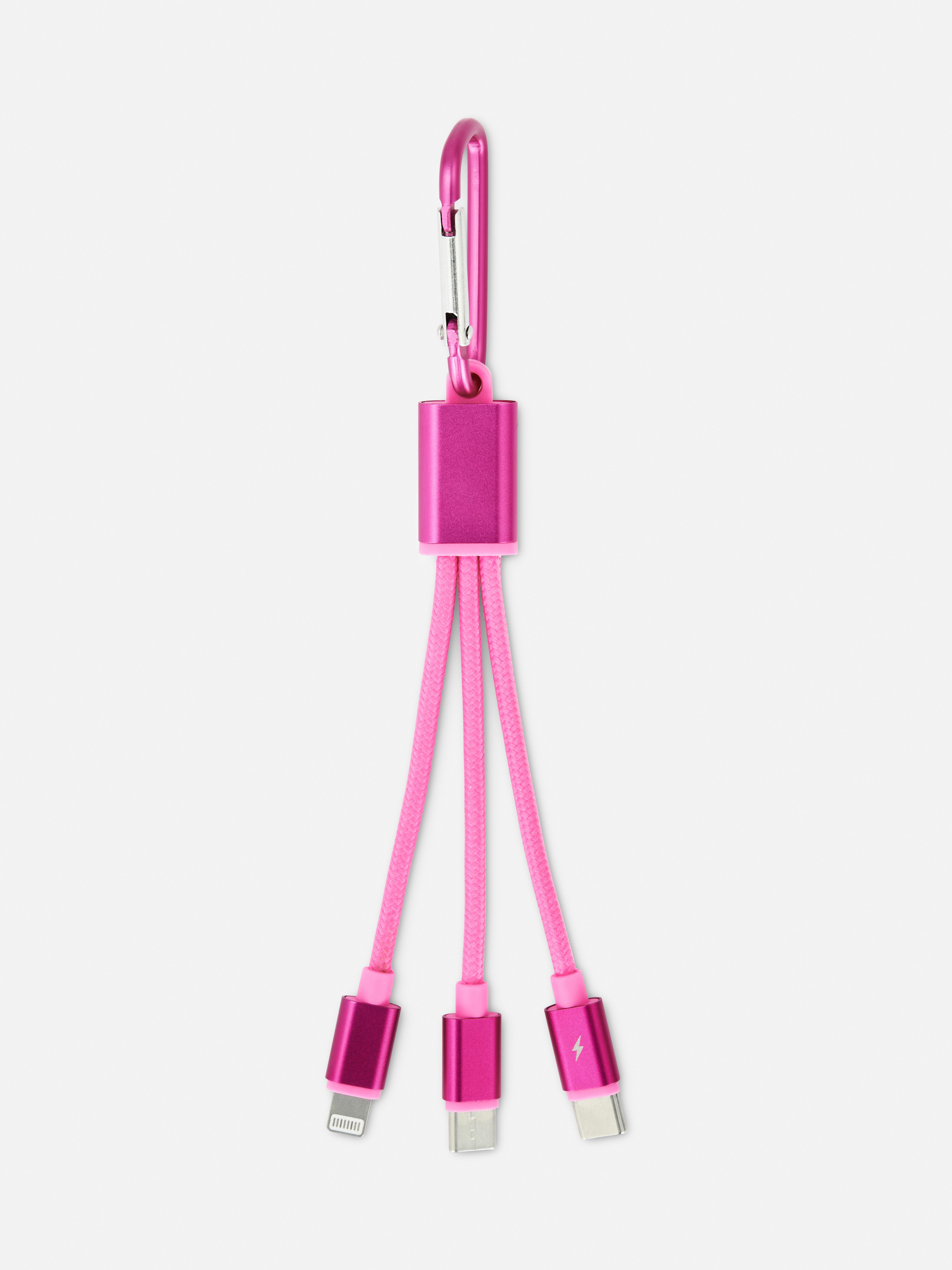 2-in-1 Charger Cable Dark Pink