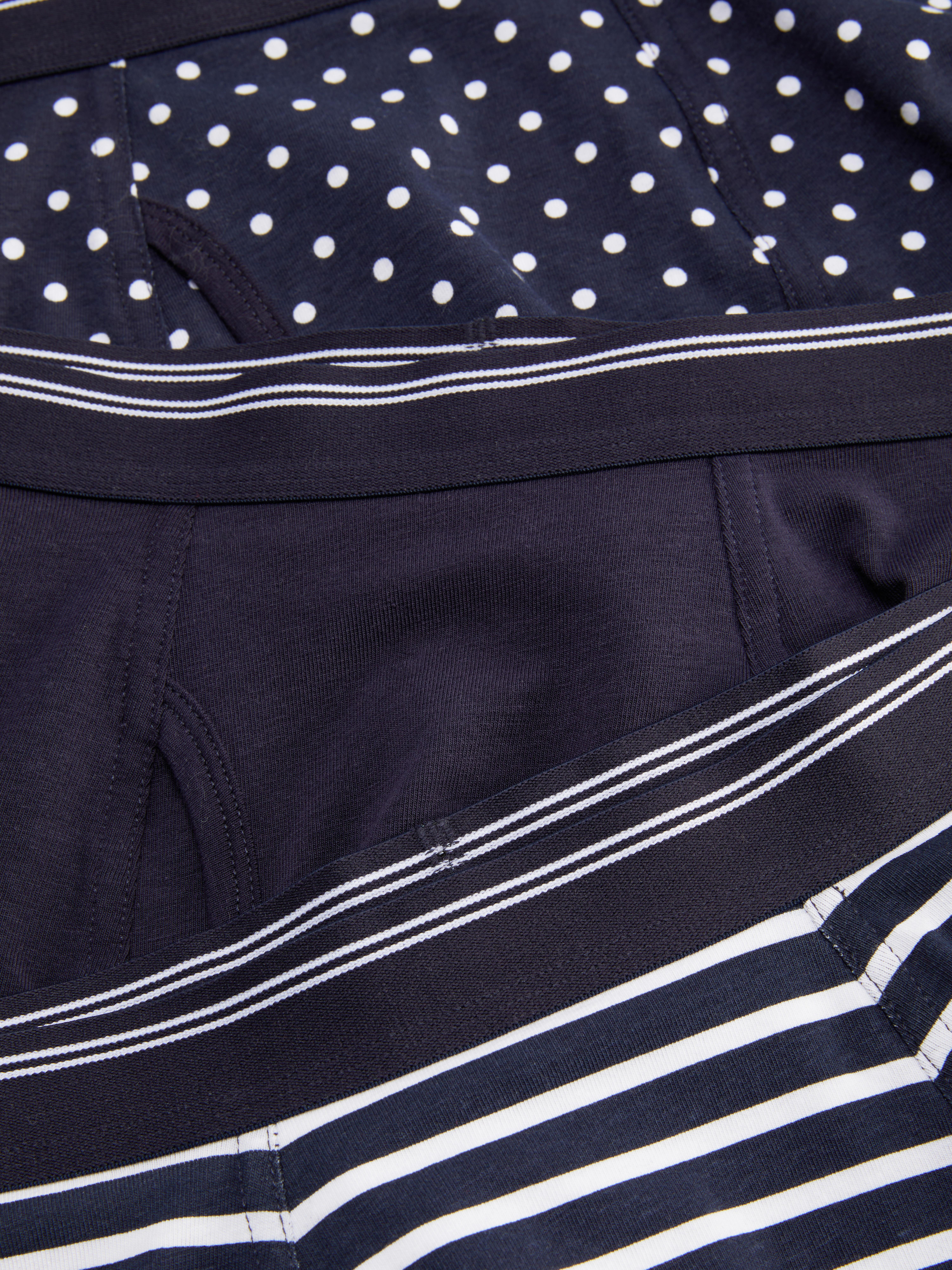 Boxershorts mit Punkten und Streifen, 3er-Pack