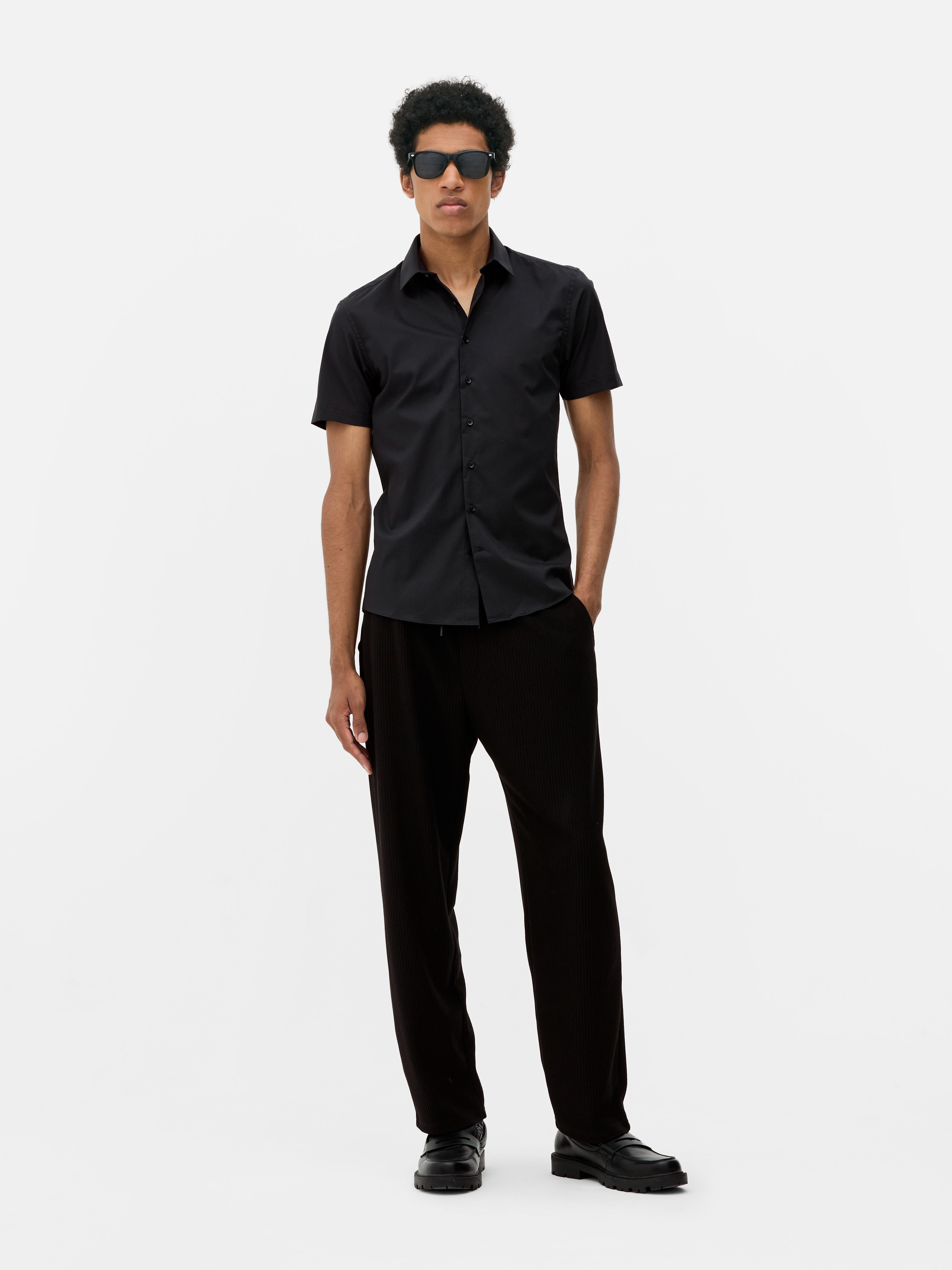 Camicia slim fit a maniche corte