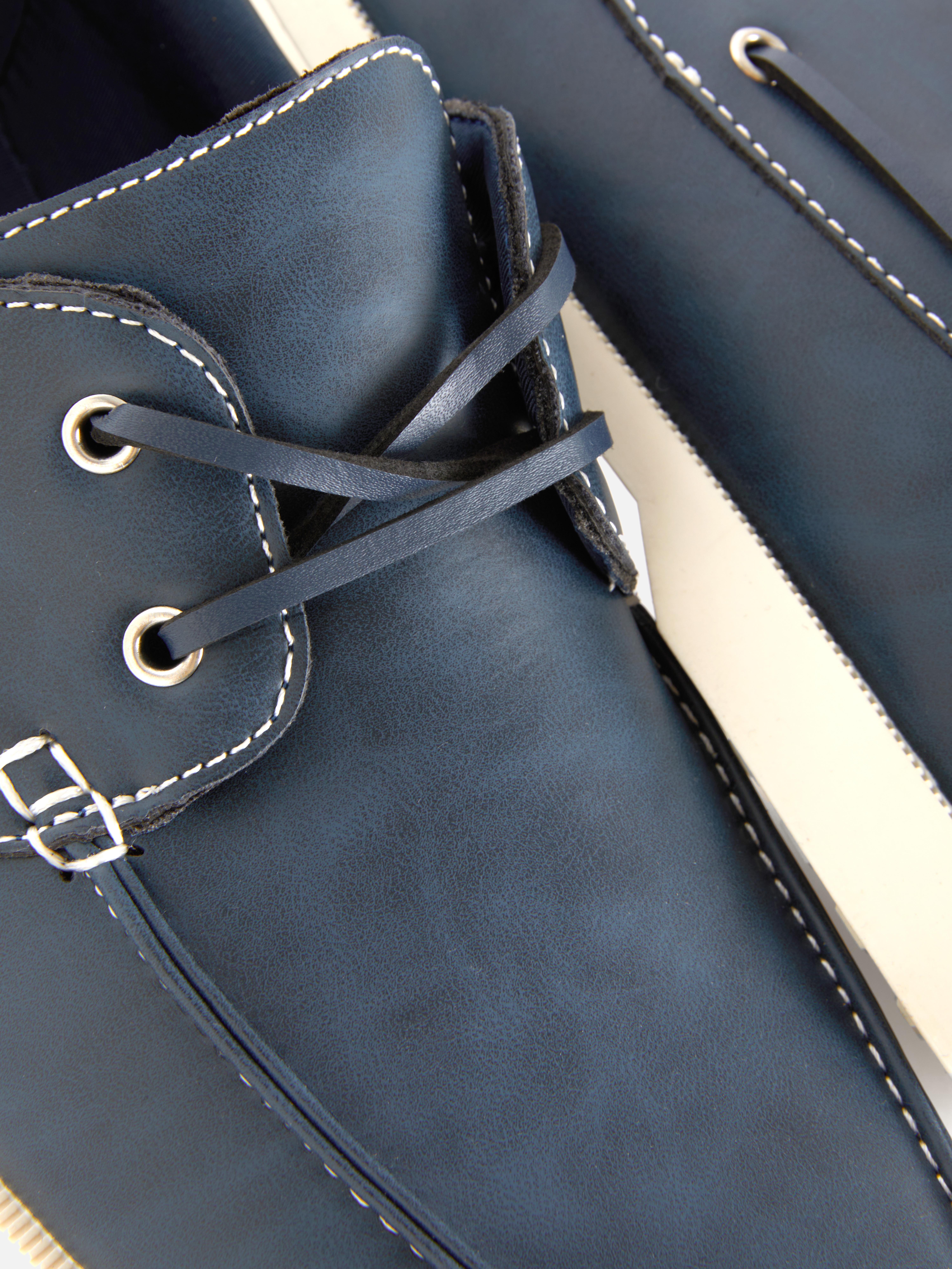 Men's Navy Classic Boat Shoes Primark