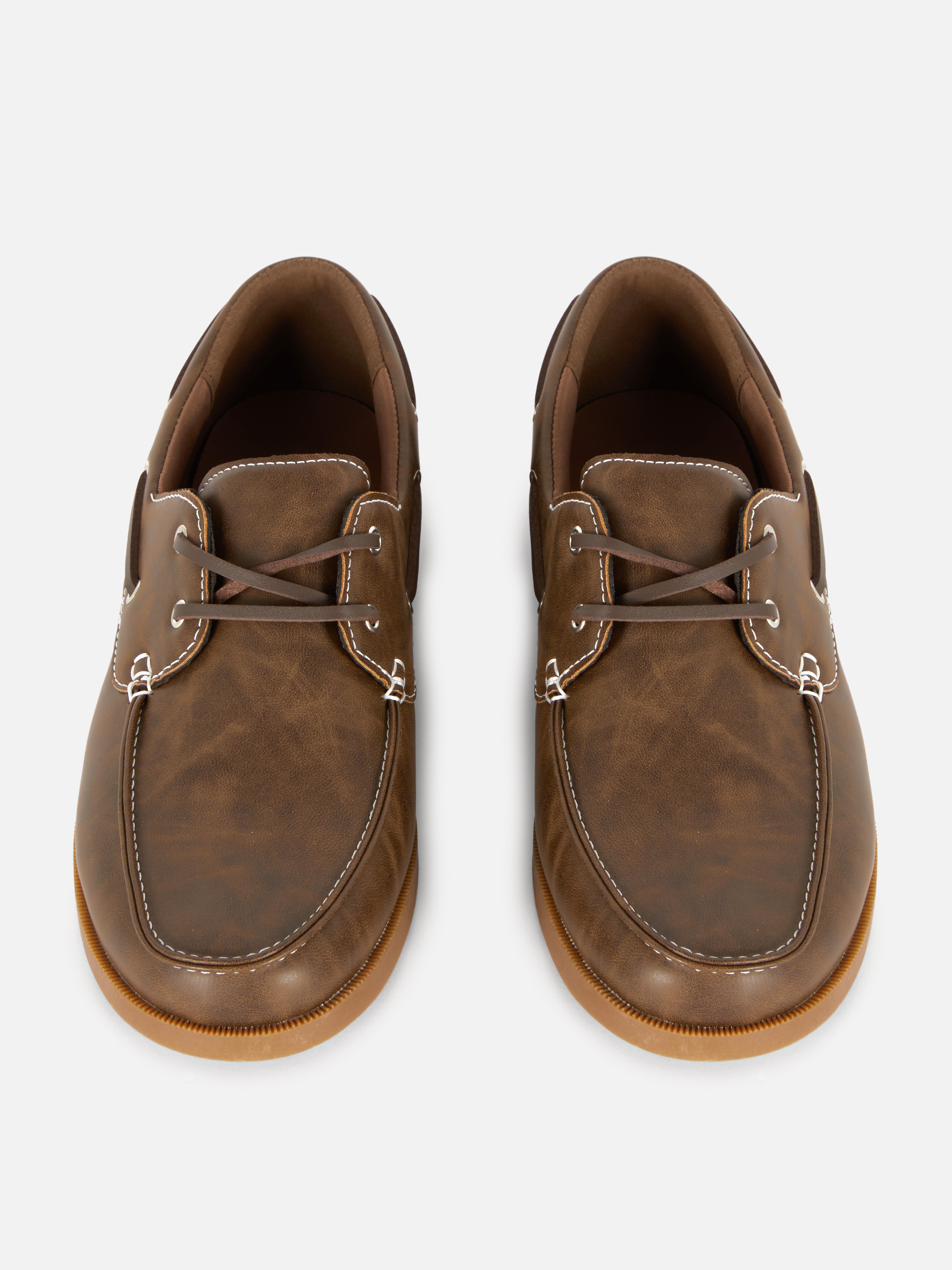 Men's Brown Classic Boat Shoes Primark