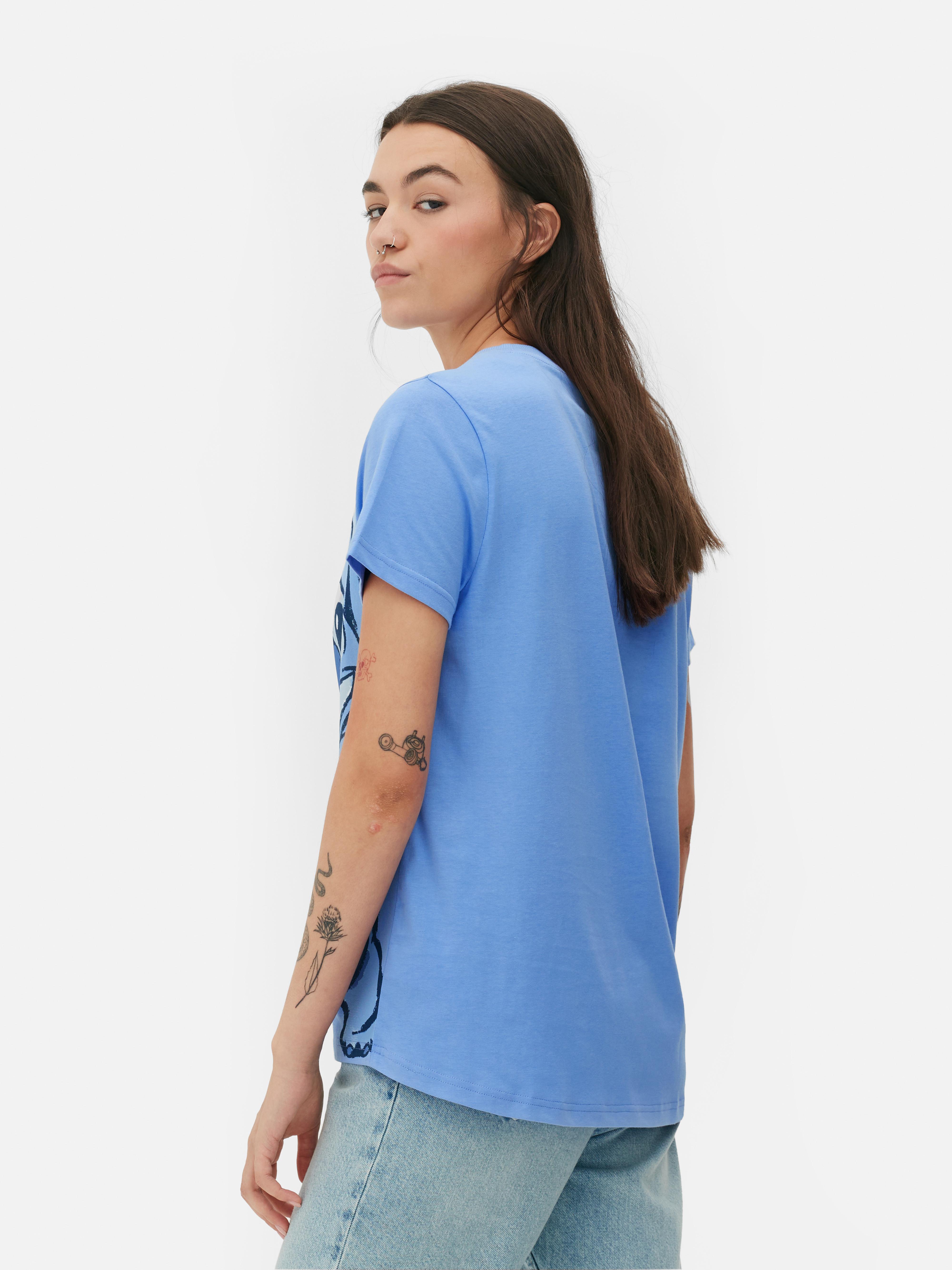 Women's Blue Disney’s Lilo and Stitch Printed T-Shirt | Primark