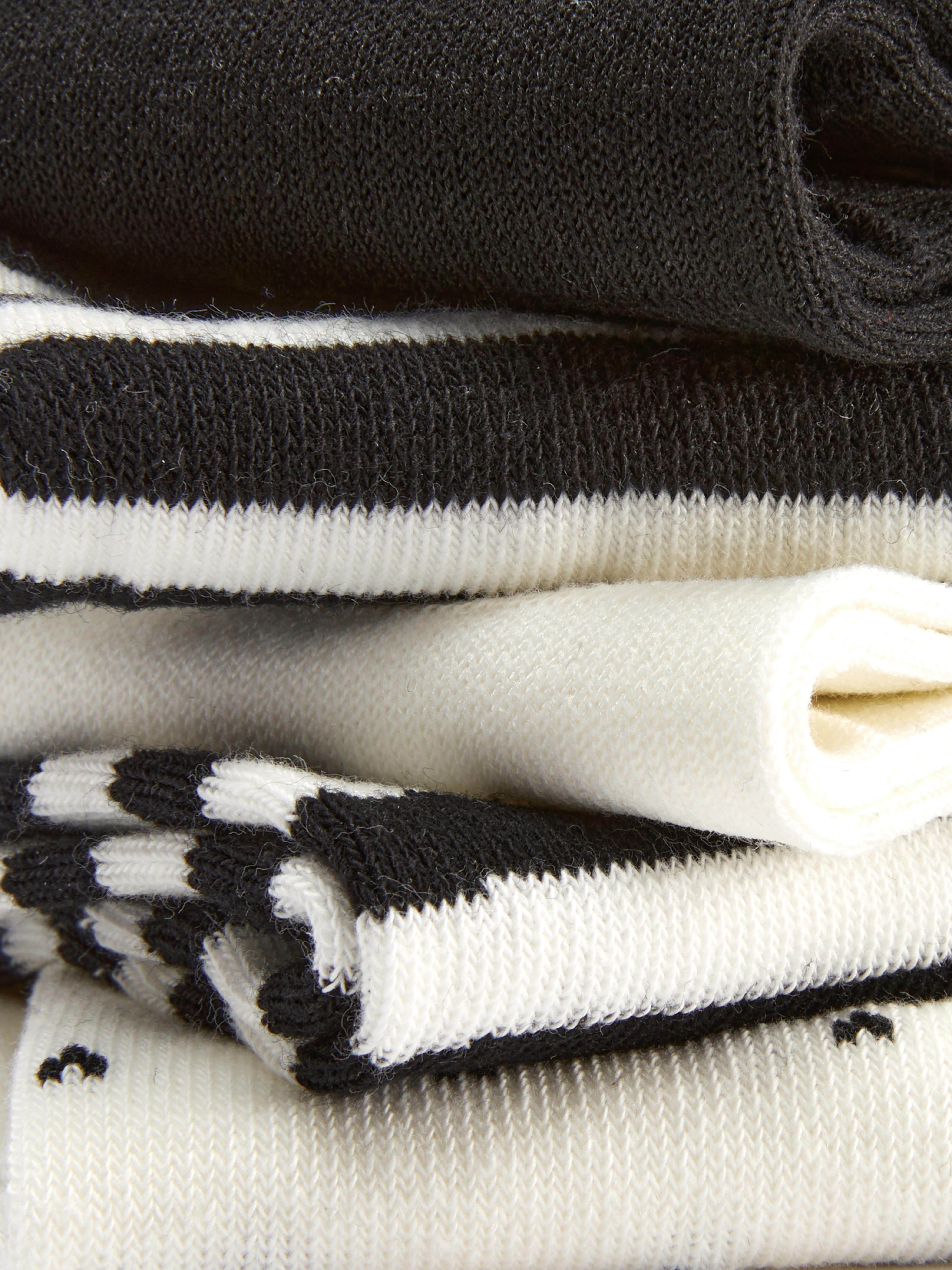 5pk Striped Monochromatic Socks