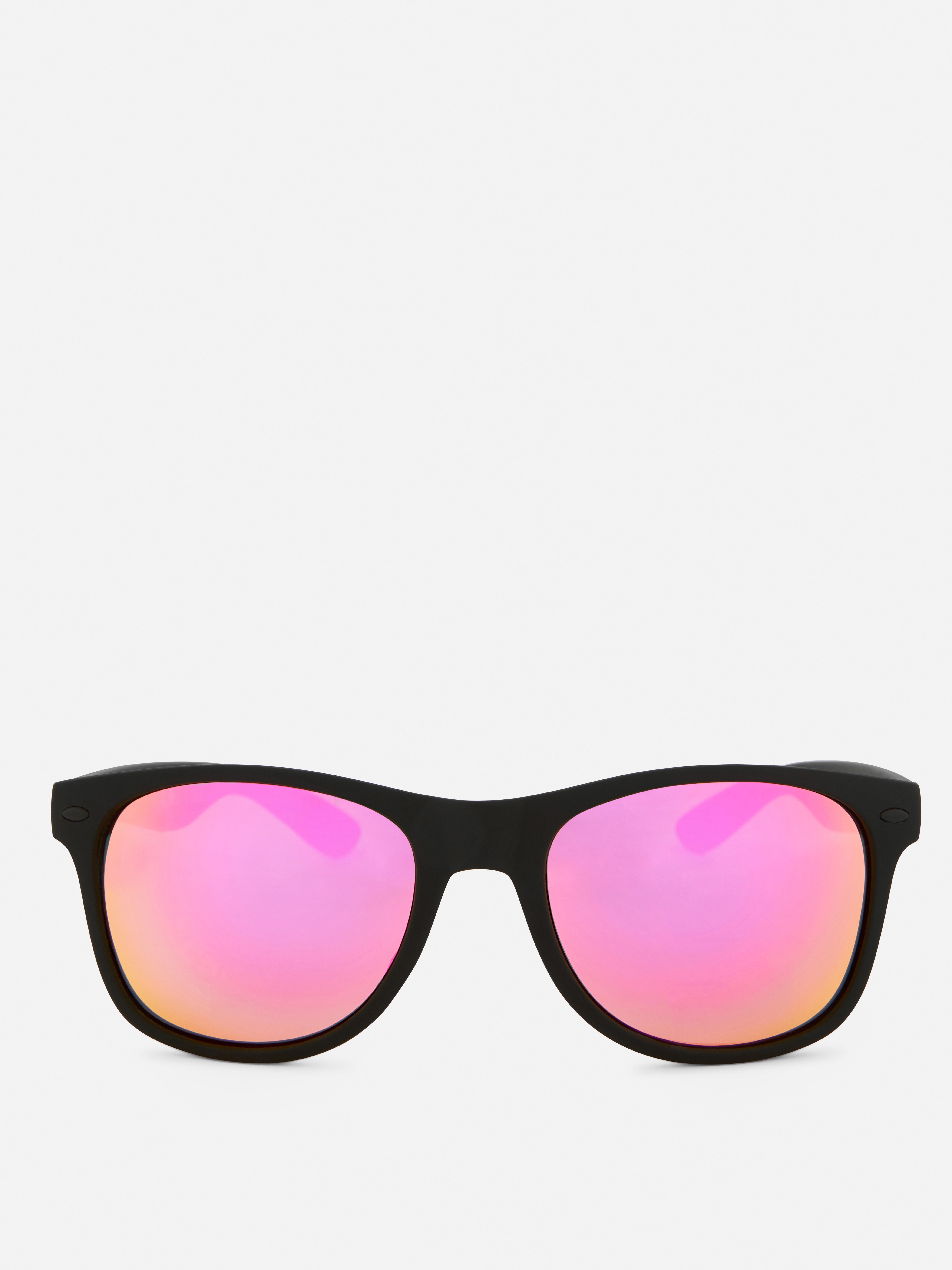 Weerspiegelende zonnebril met vierkant montuur