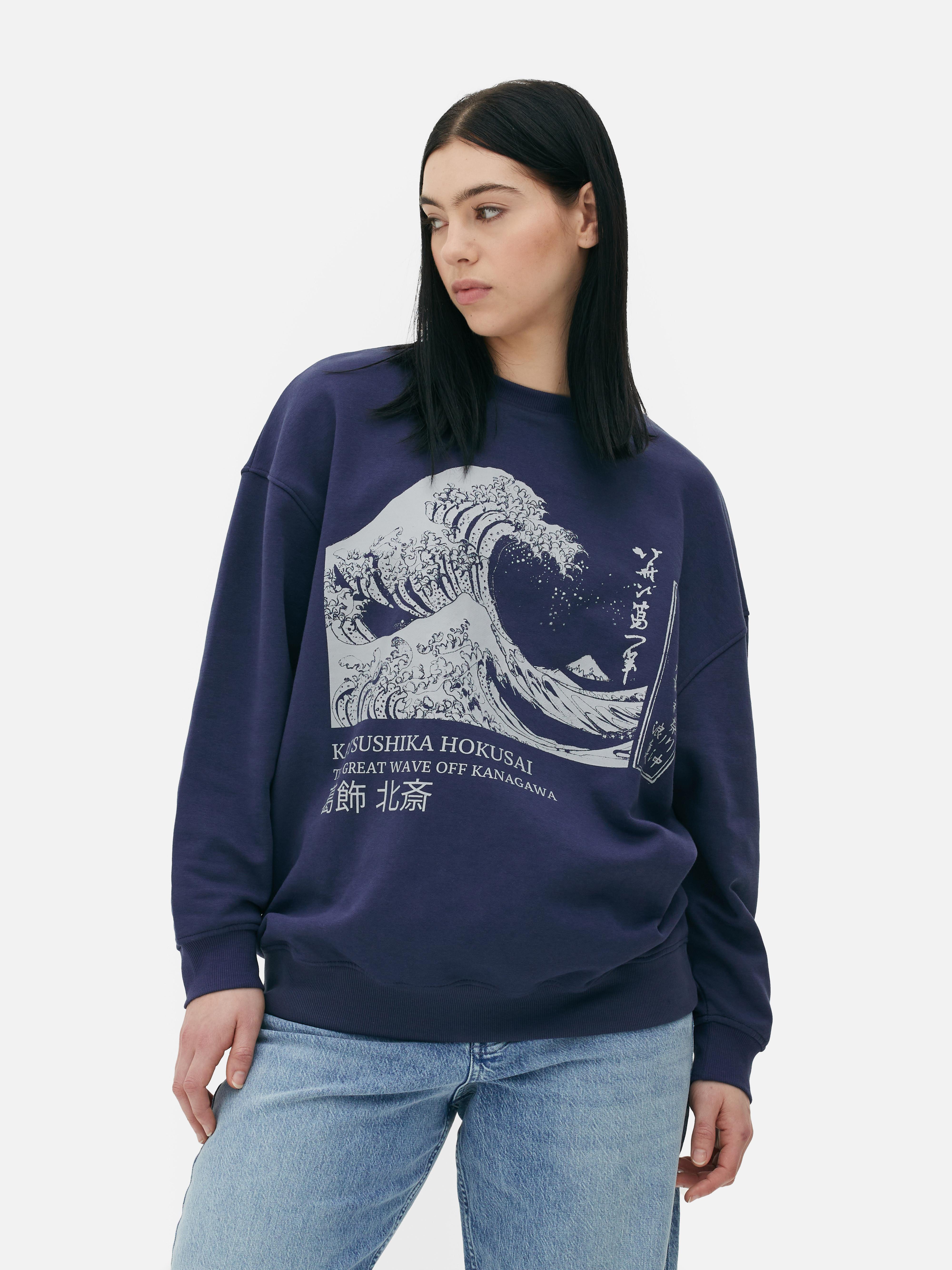 Hokusai shop wave sweatshirt