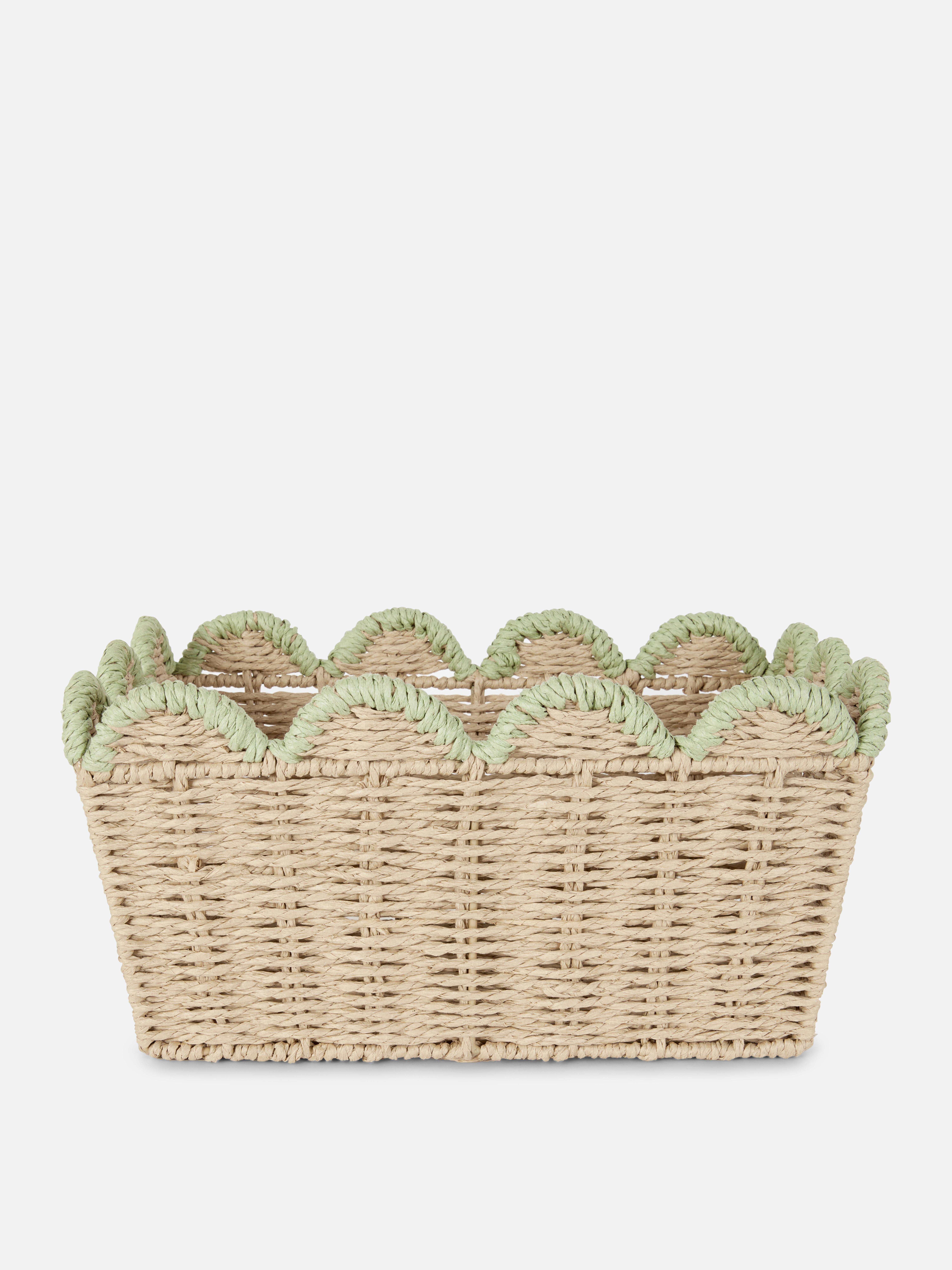 Scalloped Edge Woven Basket