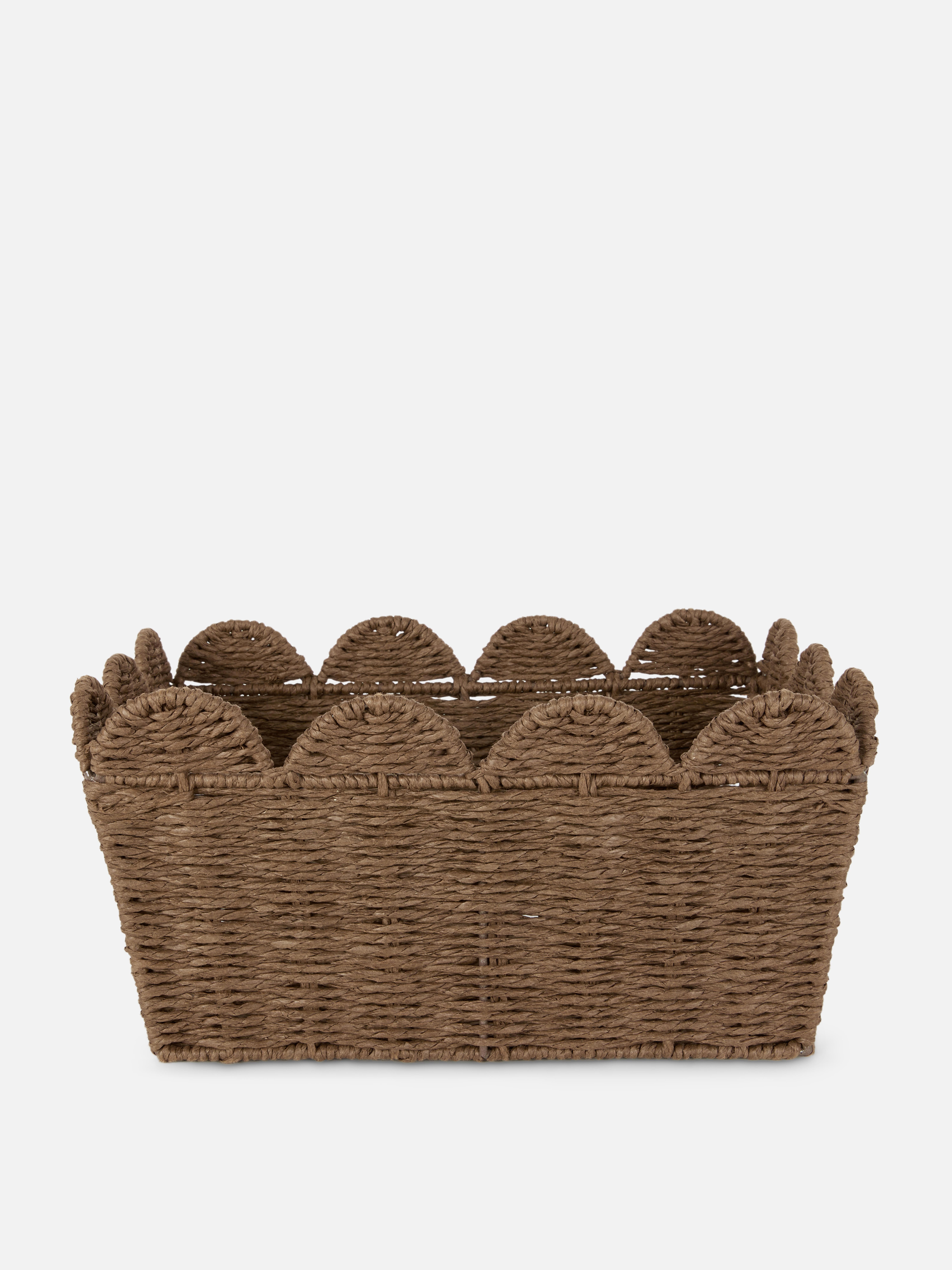 Scalloped Edge Woven Basket