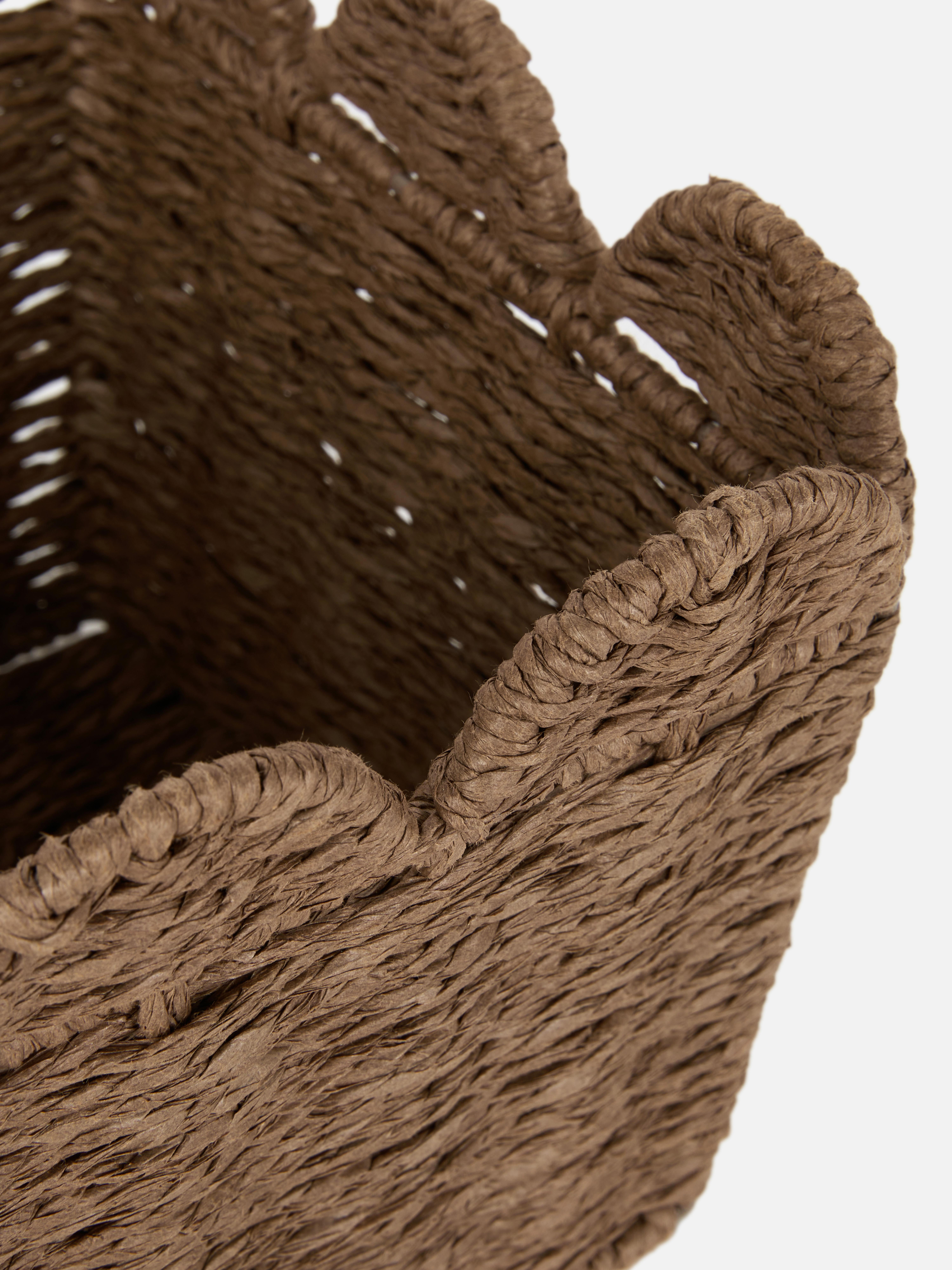 Scalloped Edge Woven Basket