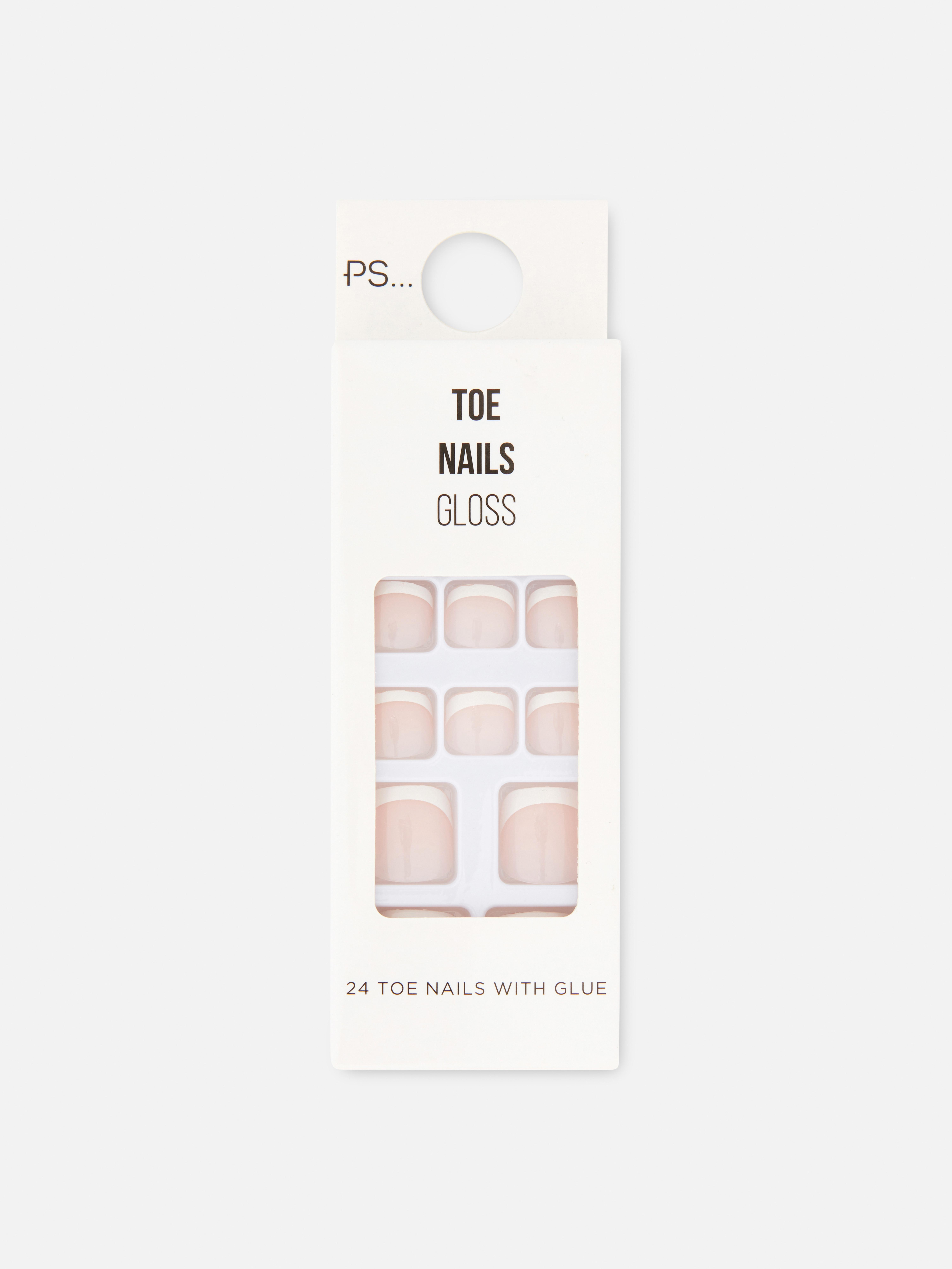 Faux ongles pieds brillants PS...