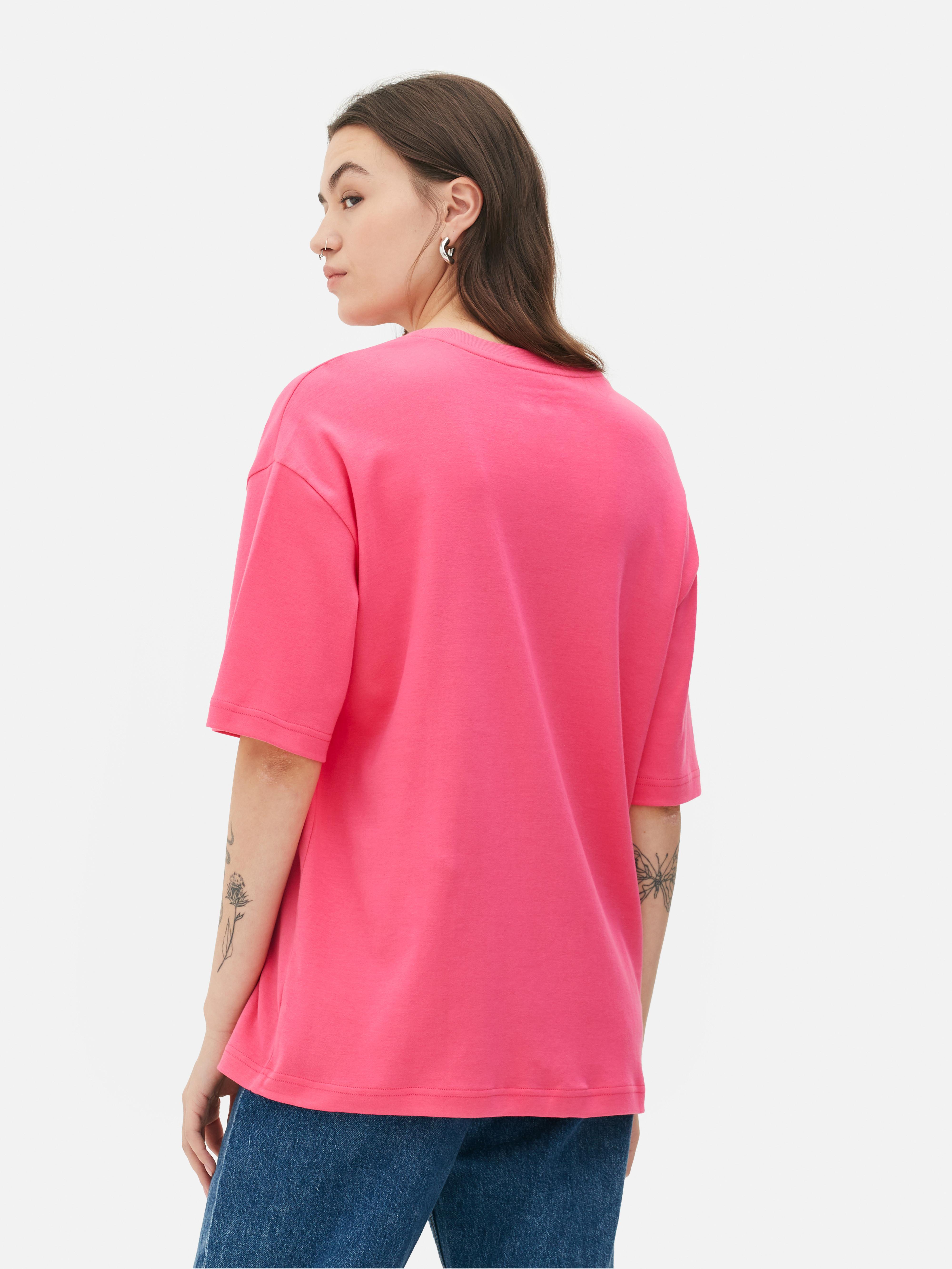 Womens Pink Oversized Short Sleeve T Shirt Primark