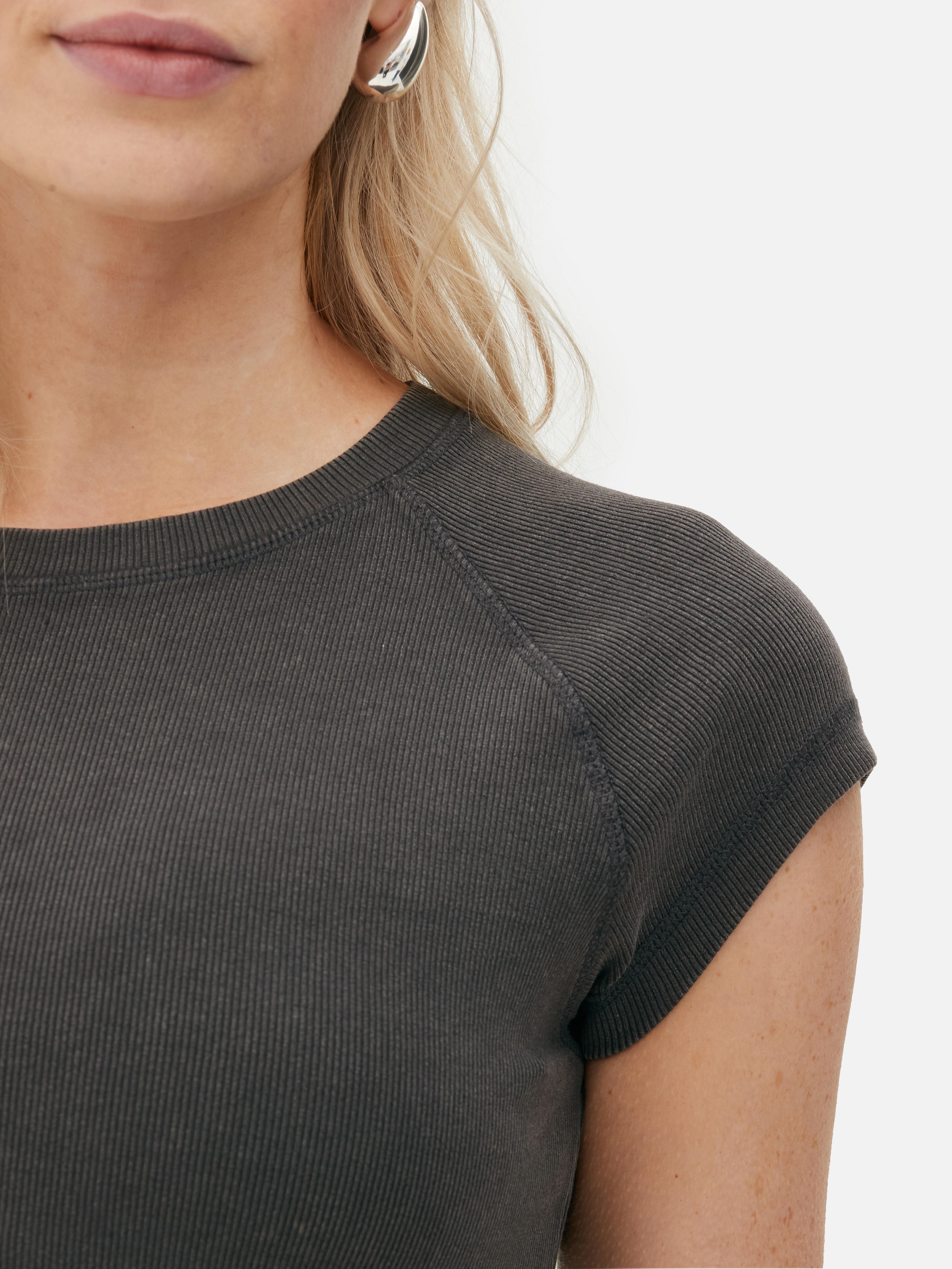 Women's Charcoal Acid Wash T-Shirt | Primark