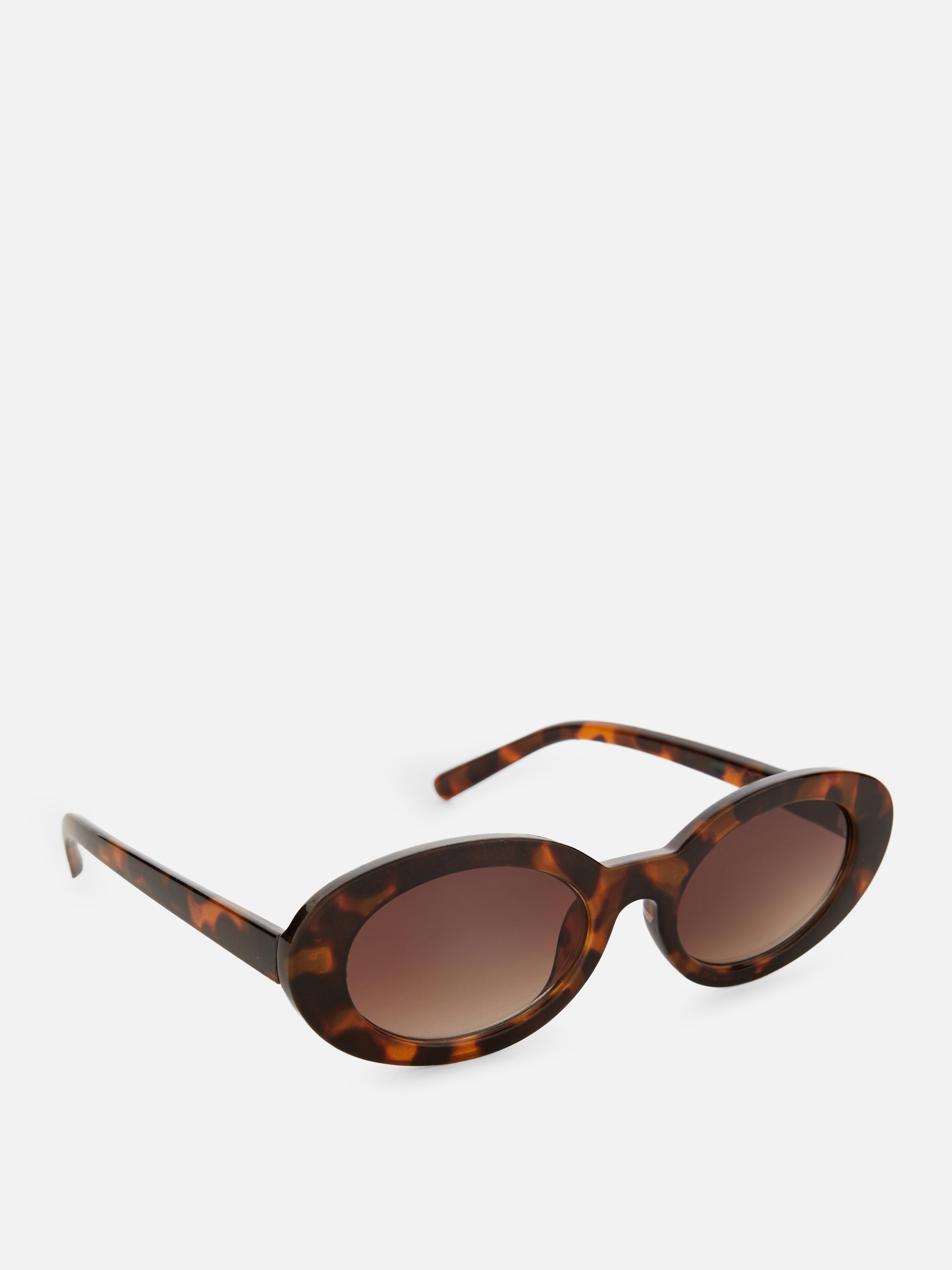 Womens Brown Oval Frame Sunglasses Primark