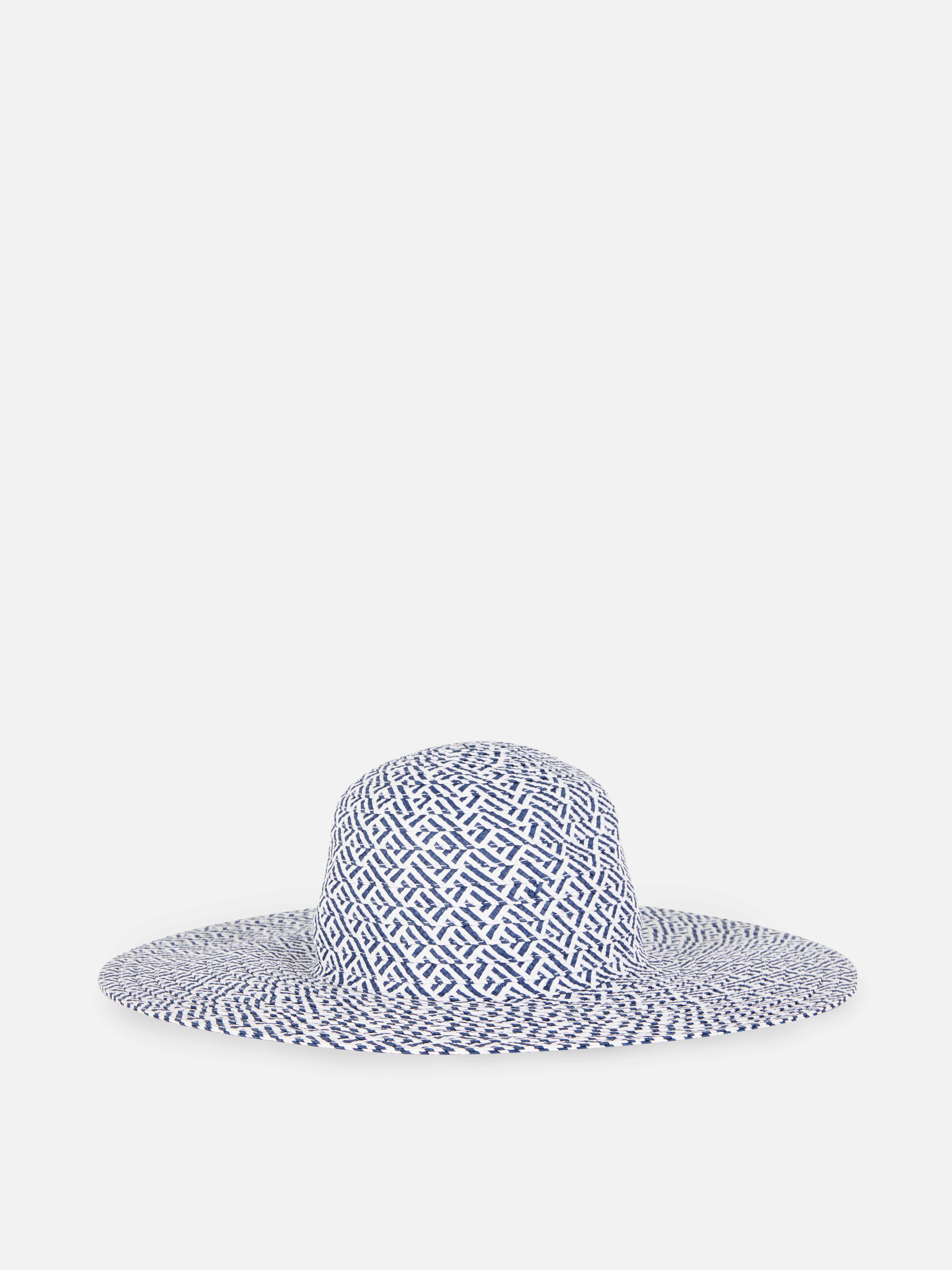 Cappello di paglia bicolore