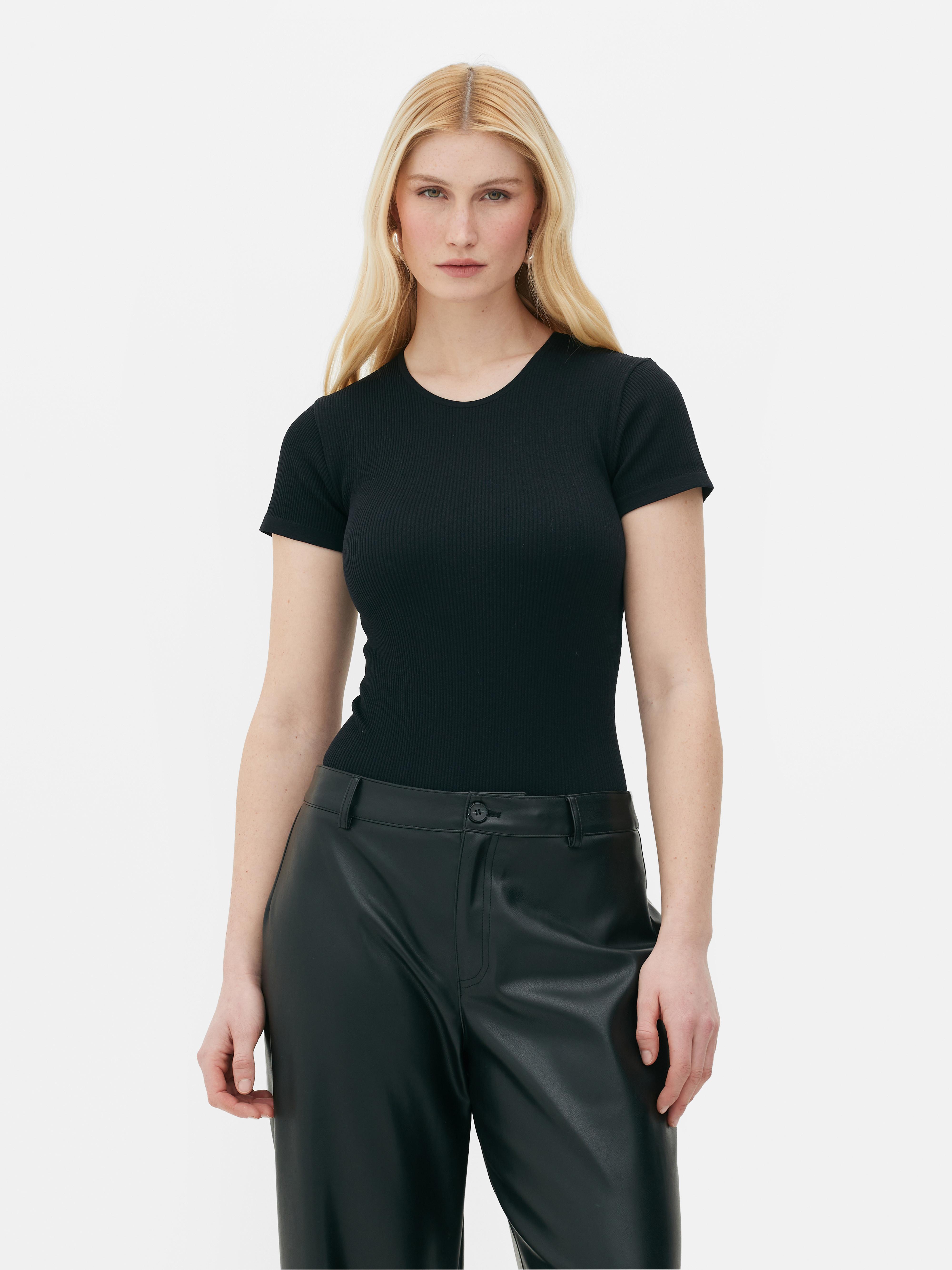 Seamfree Ribbed T-Shirt Bodysuit