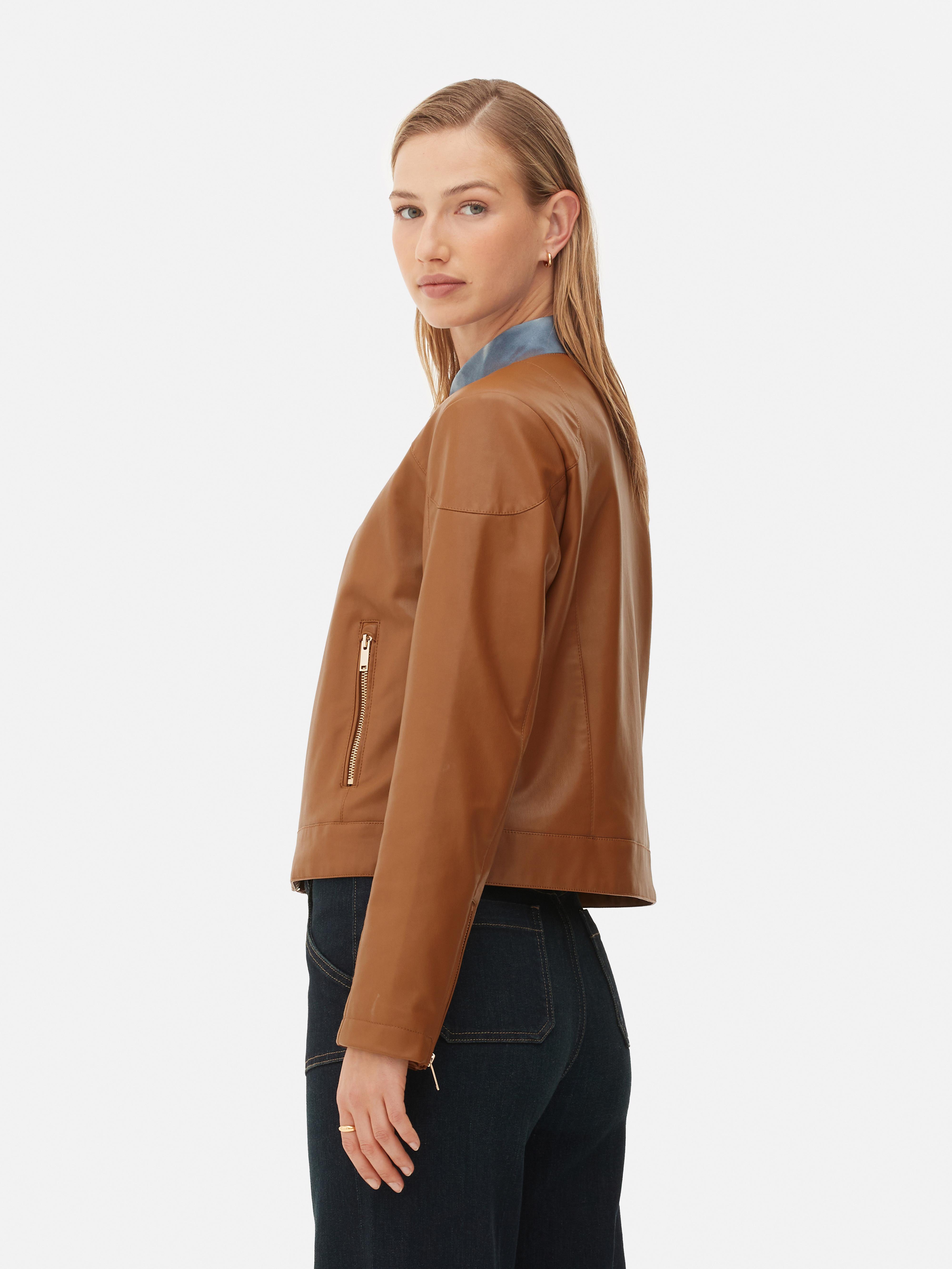 Womens Tan The Edit Faux Leather Jacket | Primark