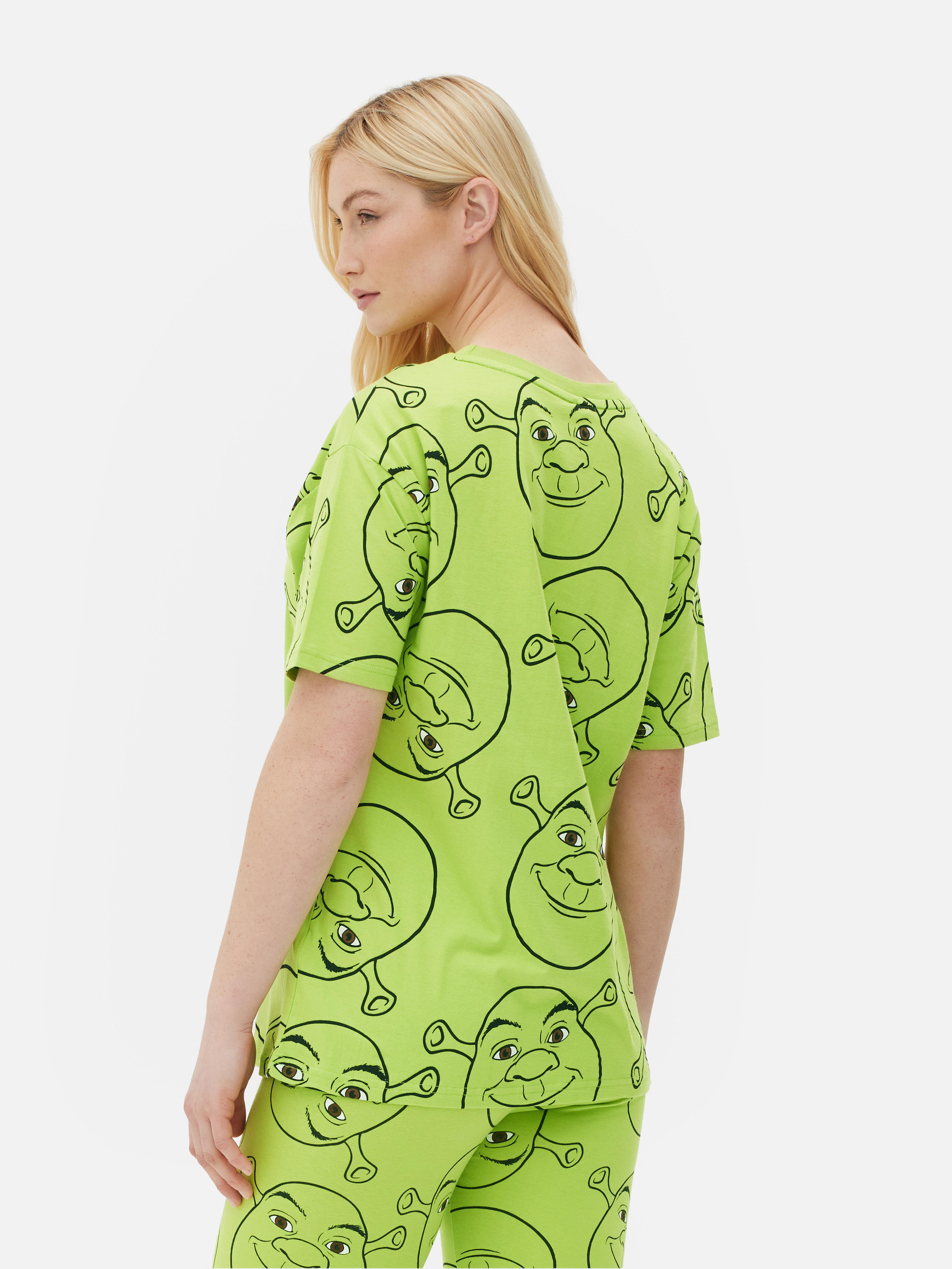 Womens Green Shrek Longline Pyjama TShirt Primark