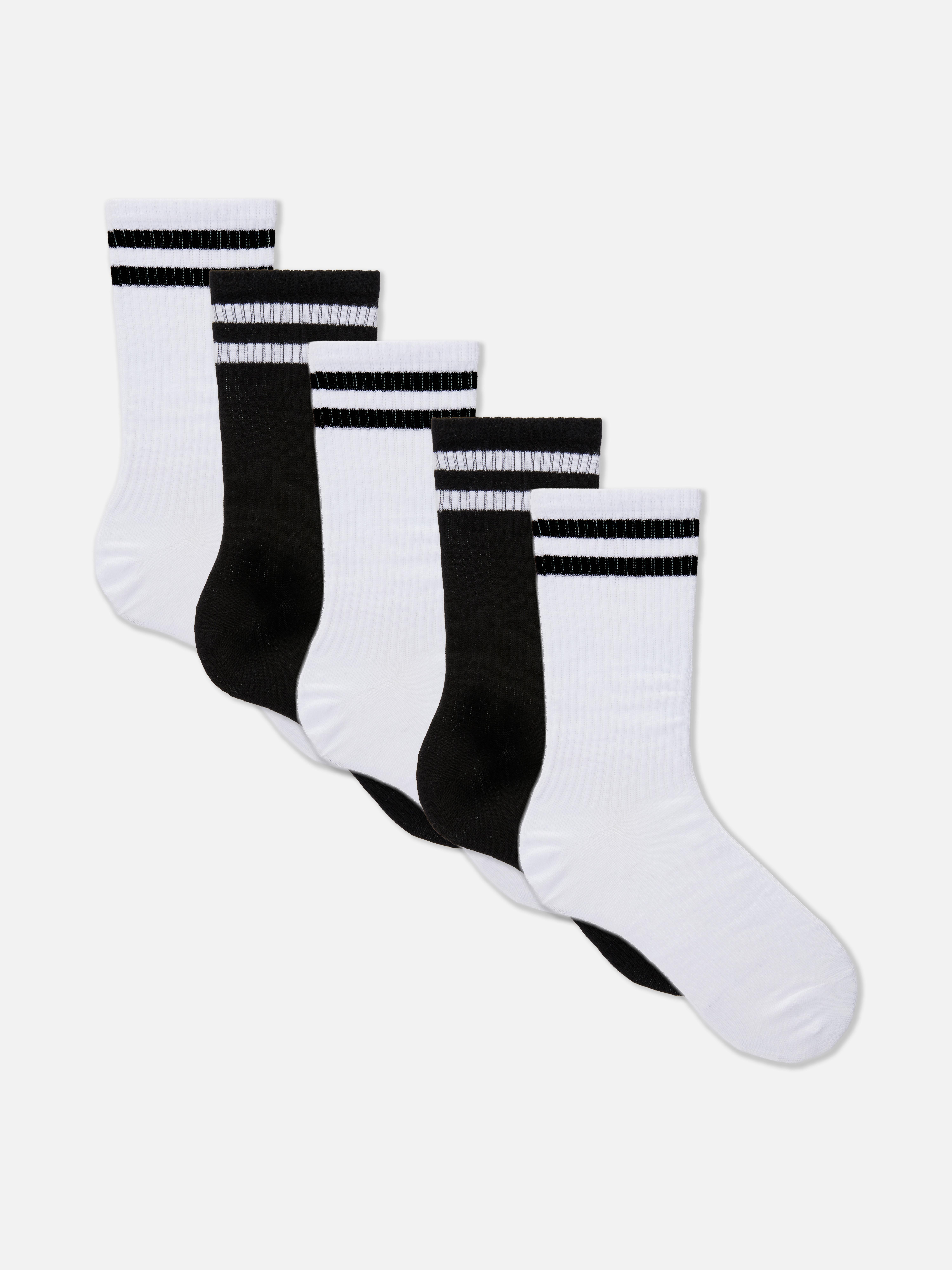 5-Pack Striped Sports Socks