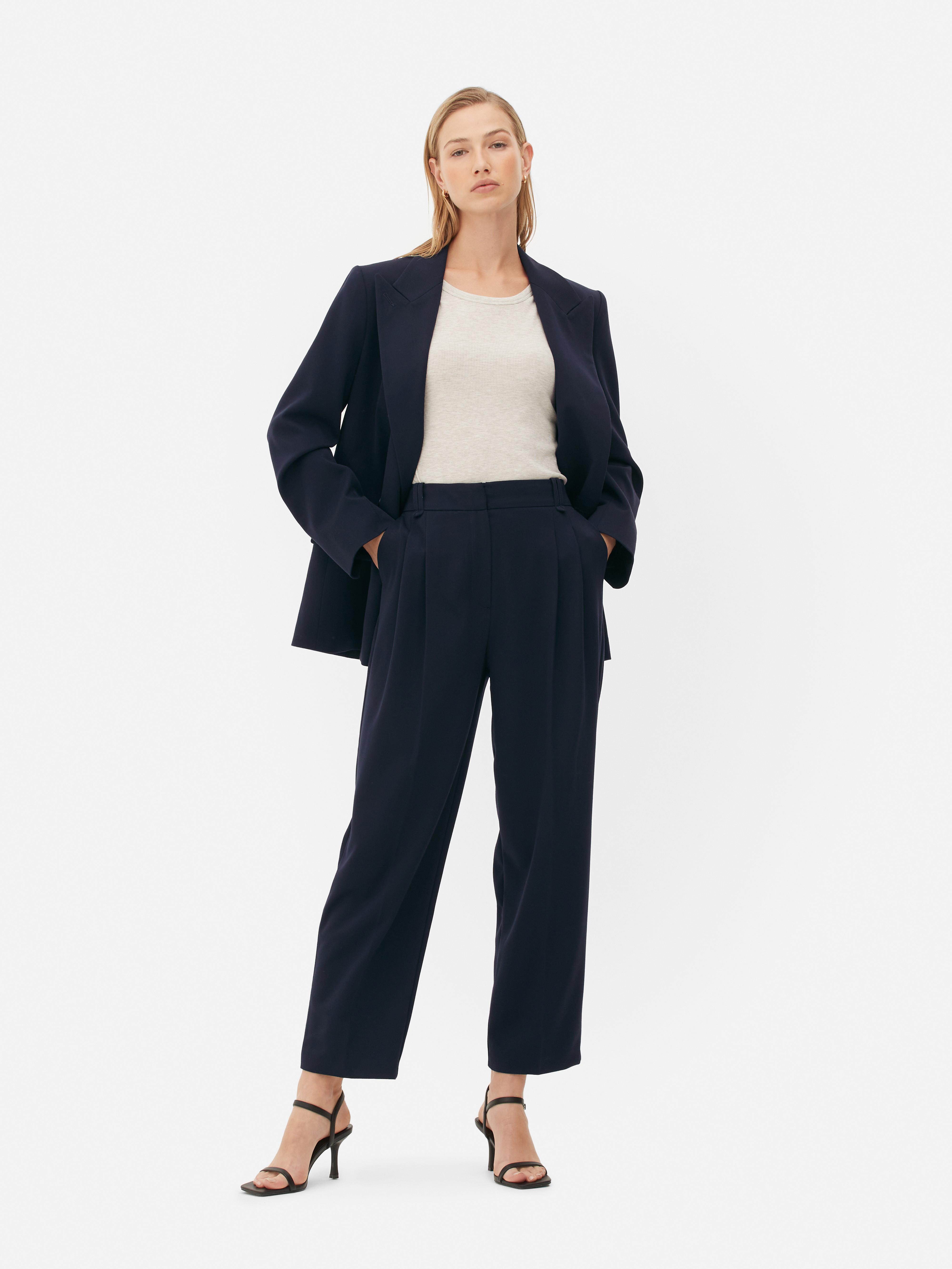 Truman Suit Tailored Trouser Micro Dot Navy / Blue