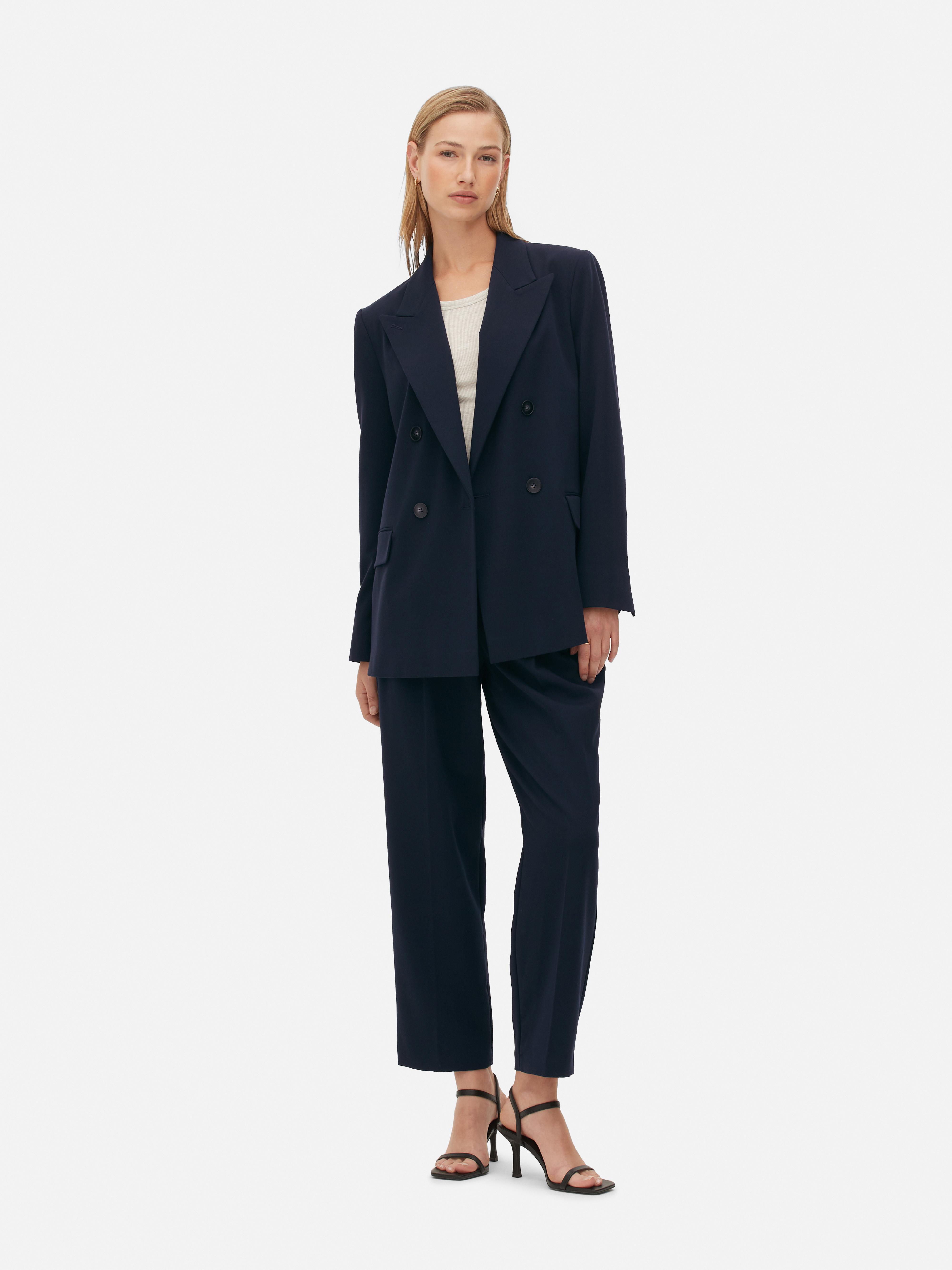 Women's Navy The Edit Double Breasted Blazer | Primark